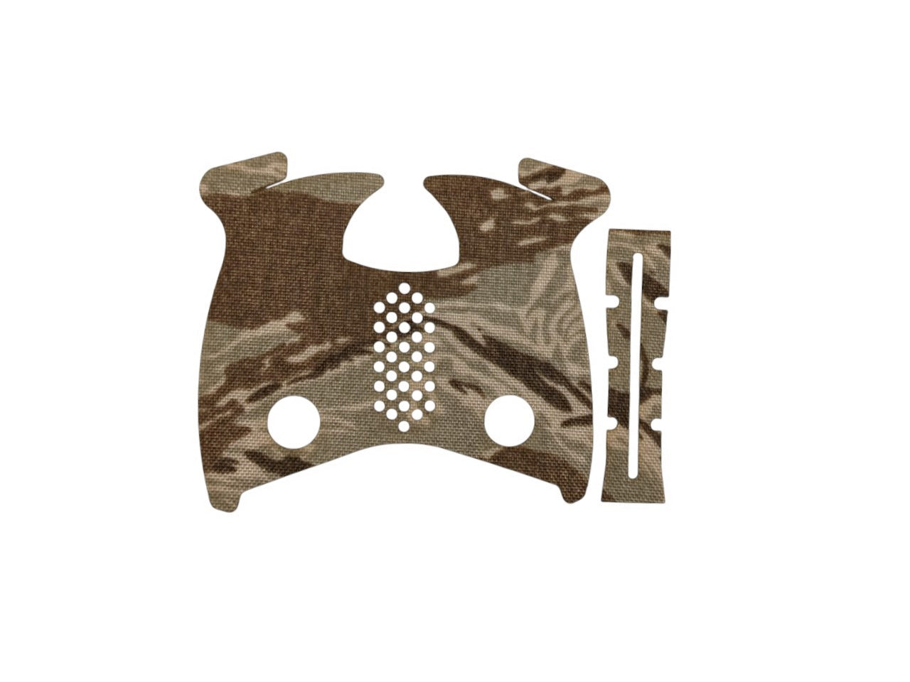 CZ P10C grip wrap kit outline, Tiger Stripe (Desert)