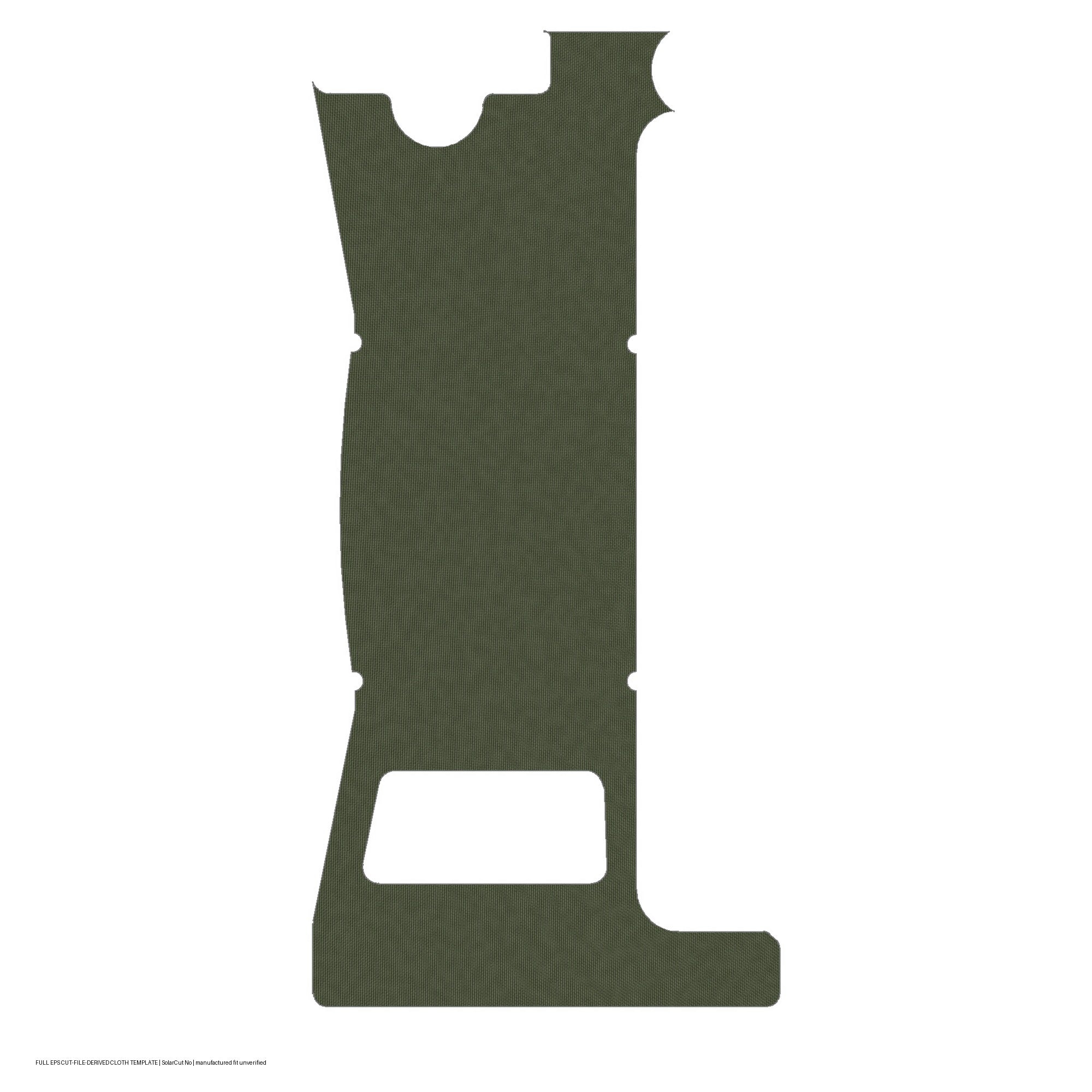 Holosun EPS optic wrap kit outline, OD Green (Solar Cut: No)