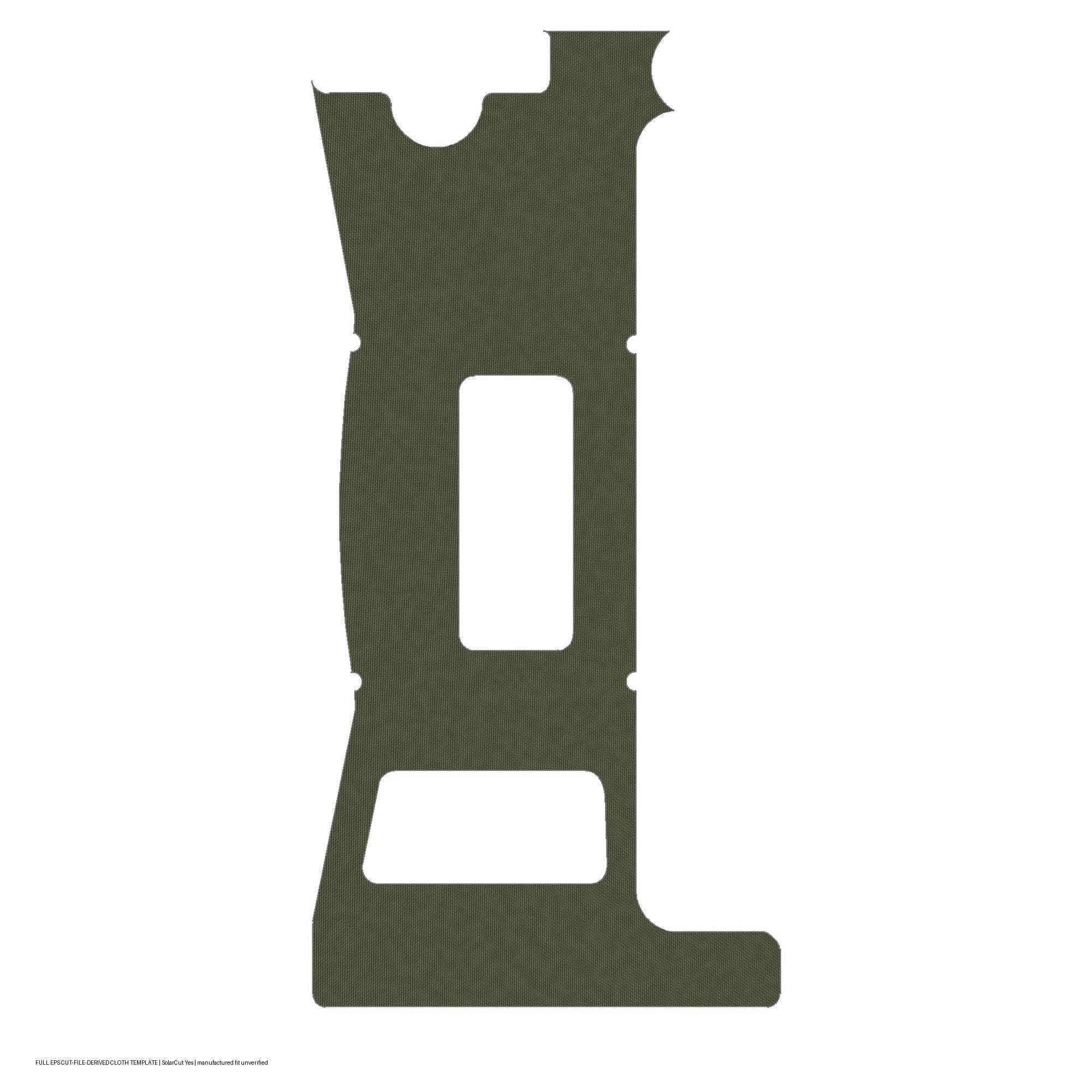 Holosun EPS optic wrap kit outline, OD Green (Solar Cut: Yes)