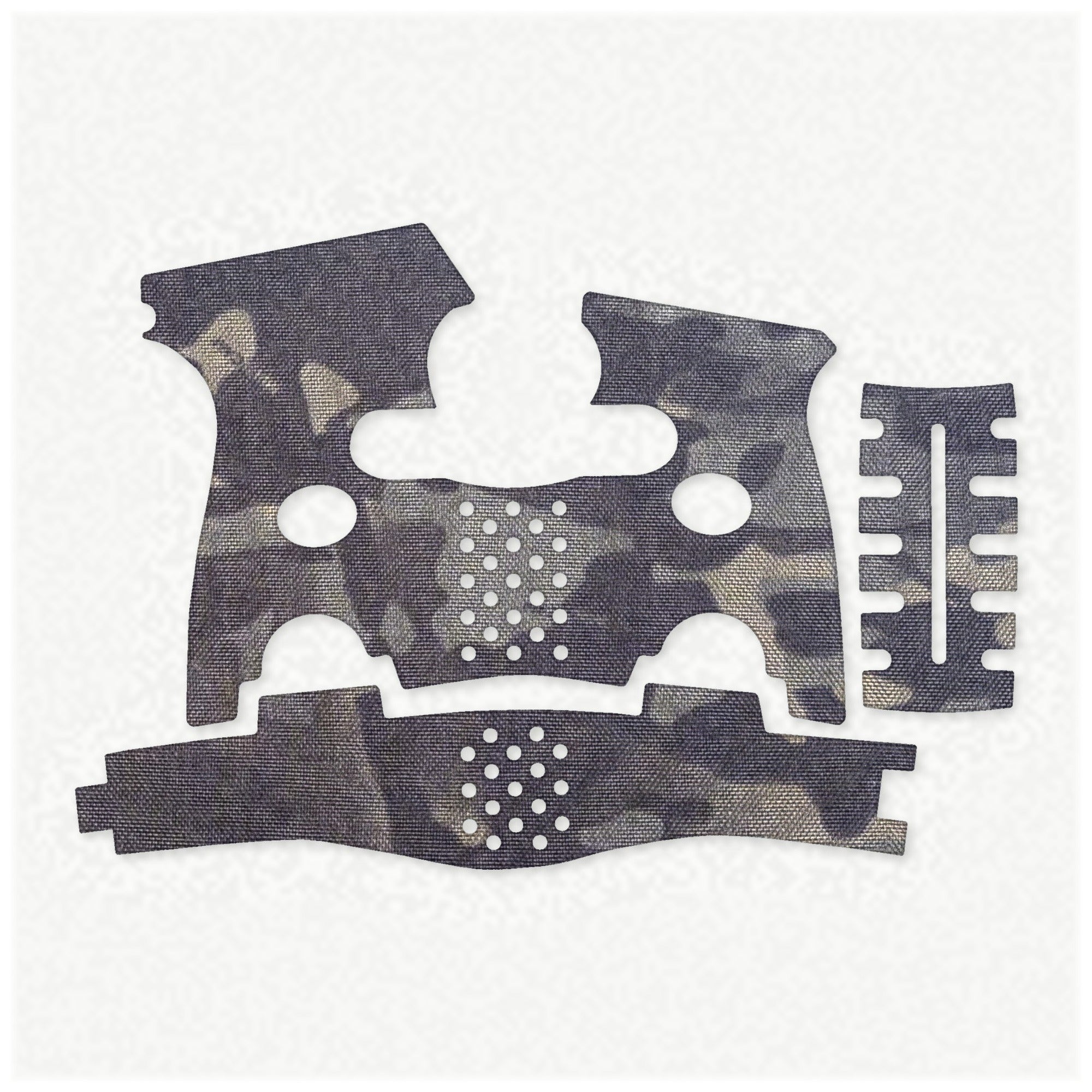 FN 503 grip wrap kit outline, MultiCam Black