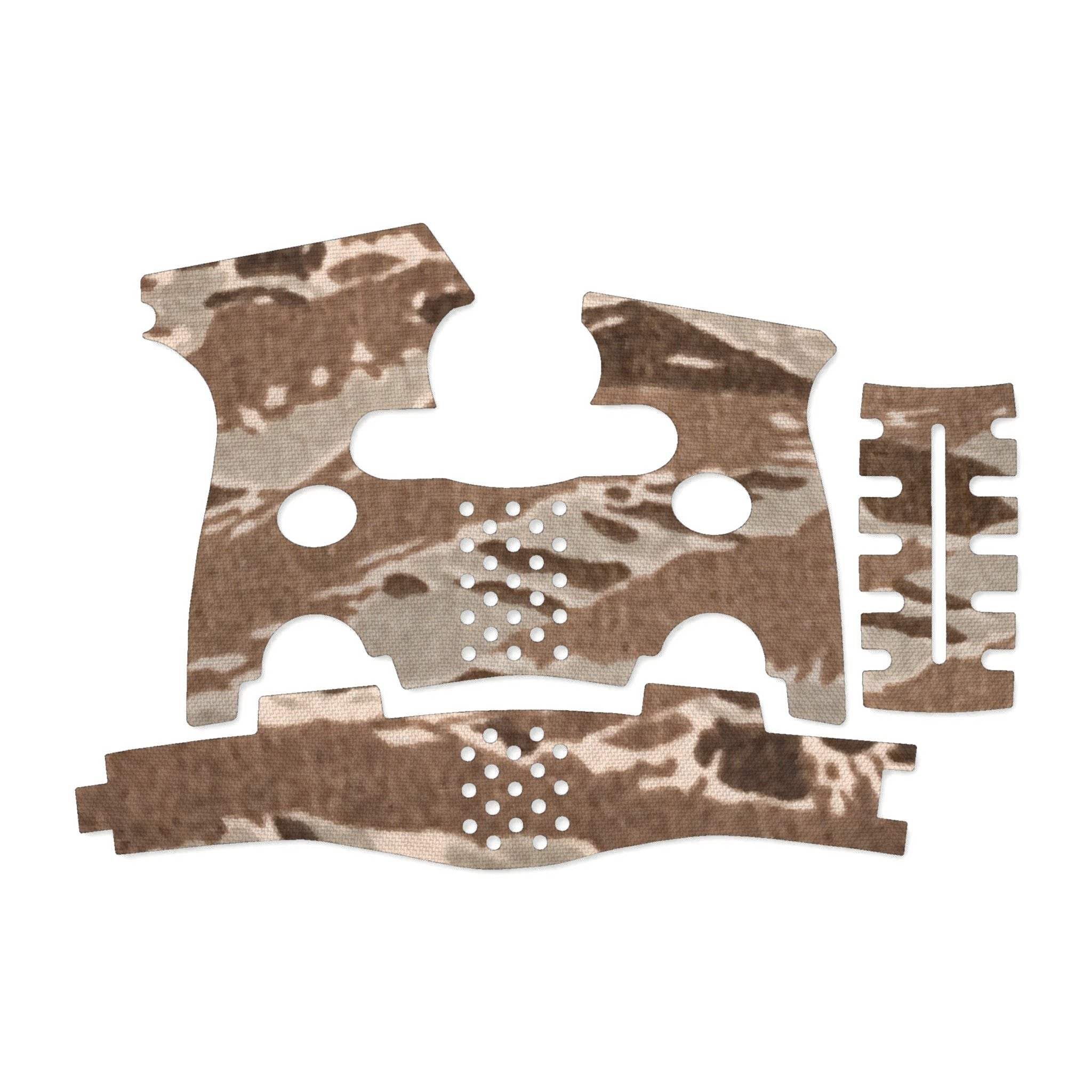 FN 503 grip wrap kit outline, Tiger Stripe (Desert)