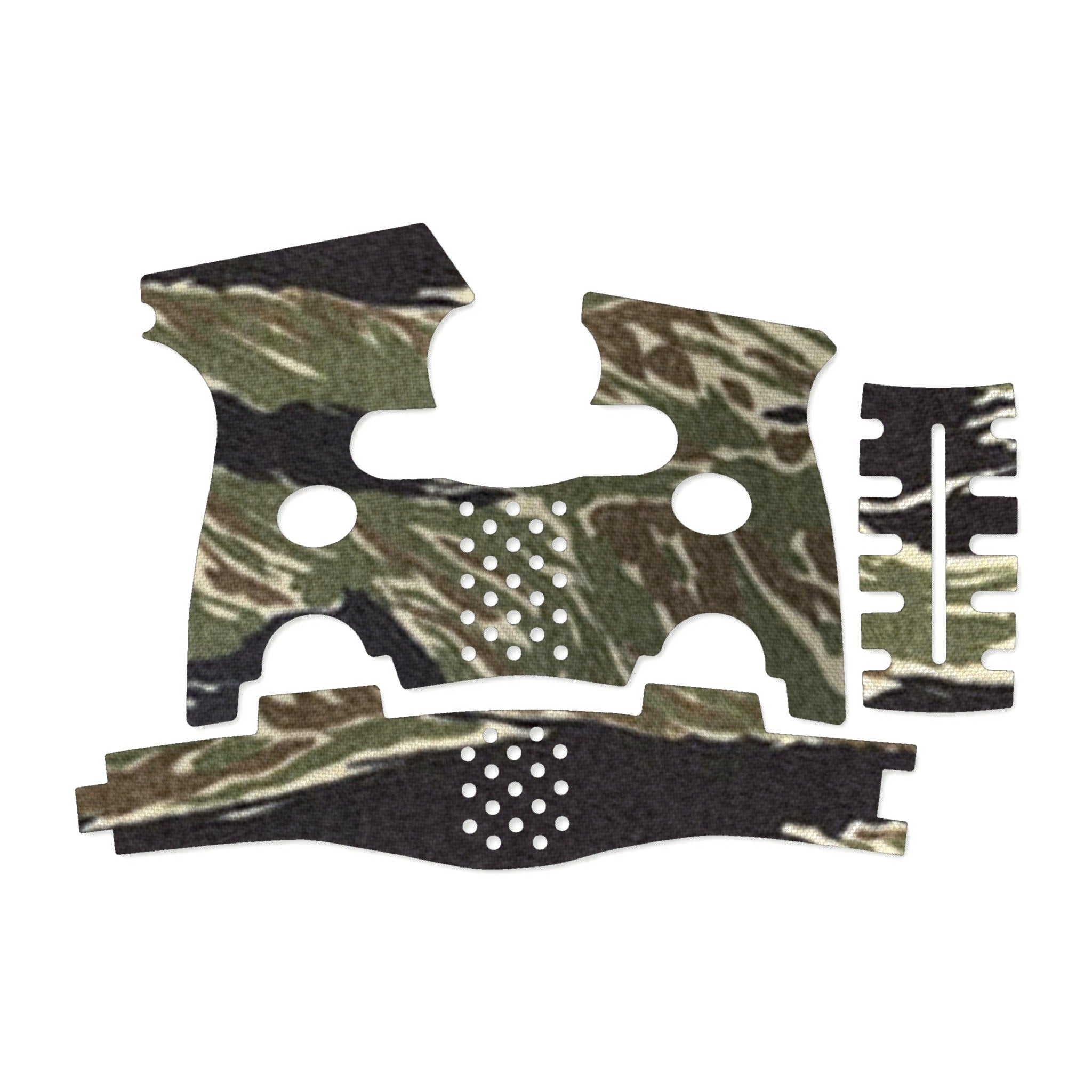 FN 503 grip wrap kit outline, Tiger Stripe (Green/Black)