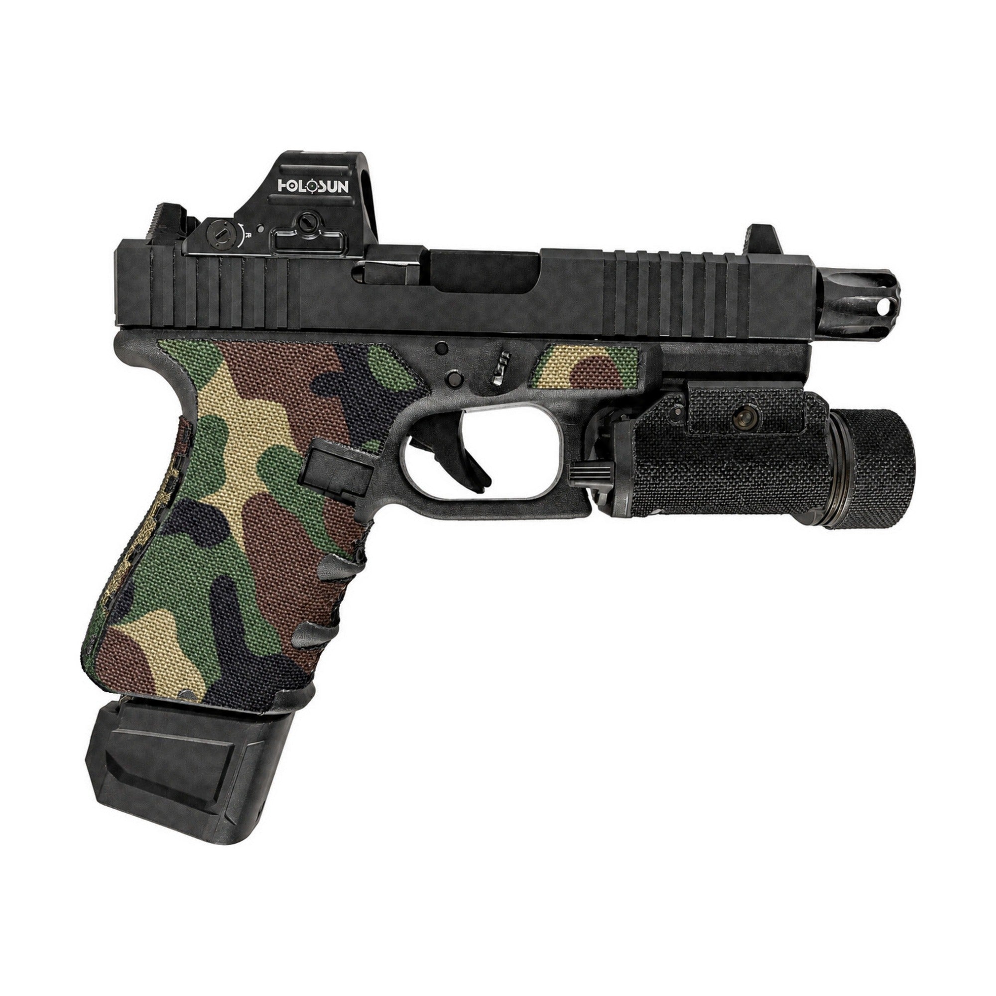 GLOCK G19/G23/G32 Pistols Cordura grip wrap, M81 Woodland (Gen3)