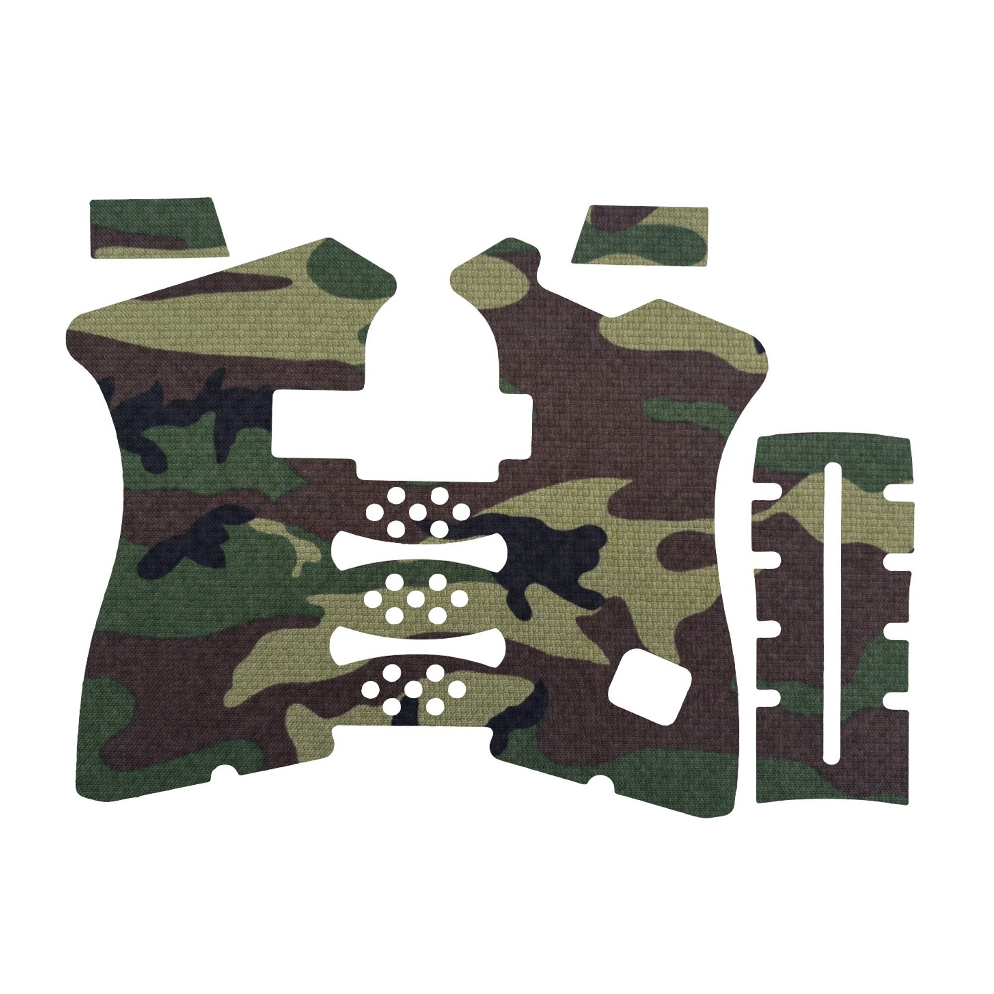 GLOCK G19/G23/G32 Pistols grip wrap kit outline, M81 Woodland (Gen3)