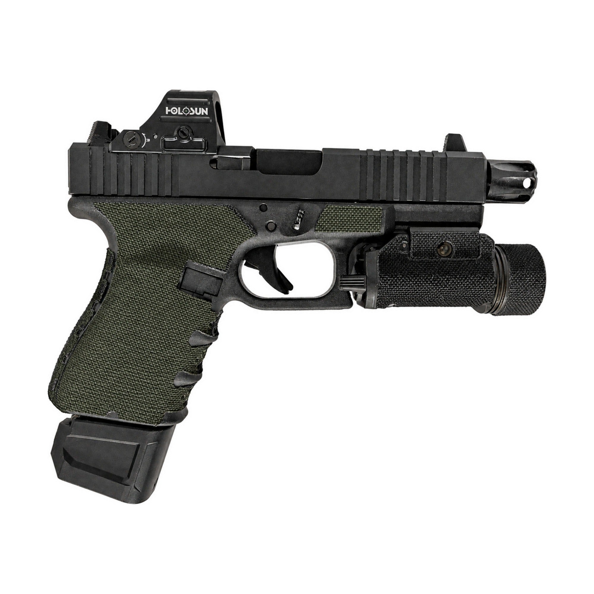 GLOCK G19/G23/G32 Pistols Cordura grip wrap, OD Green (Gen3)