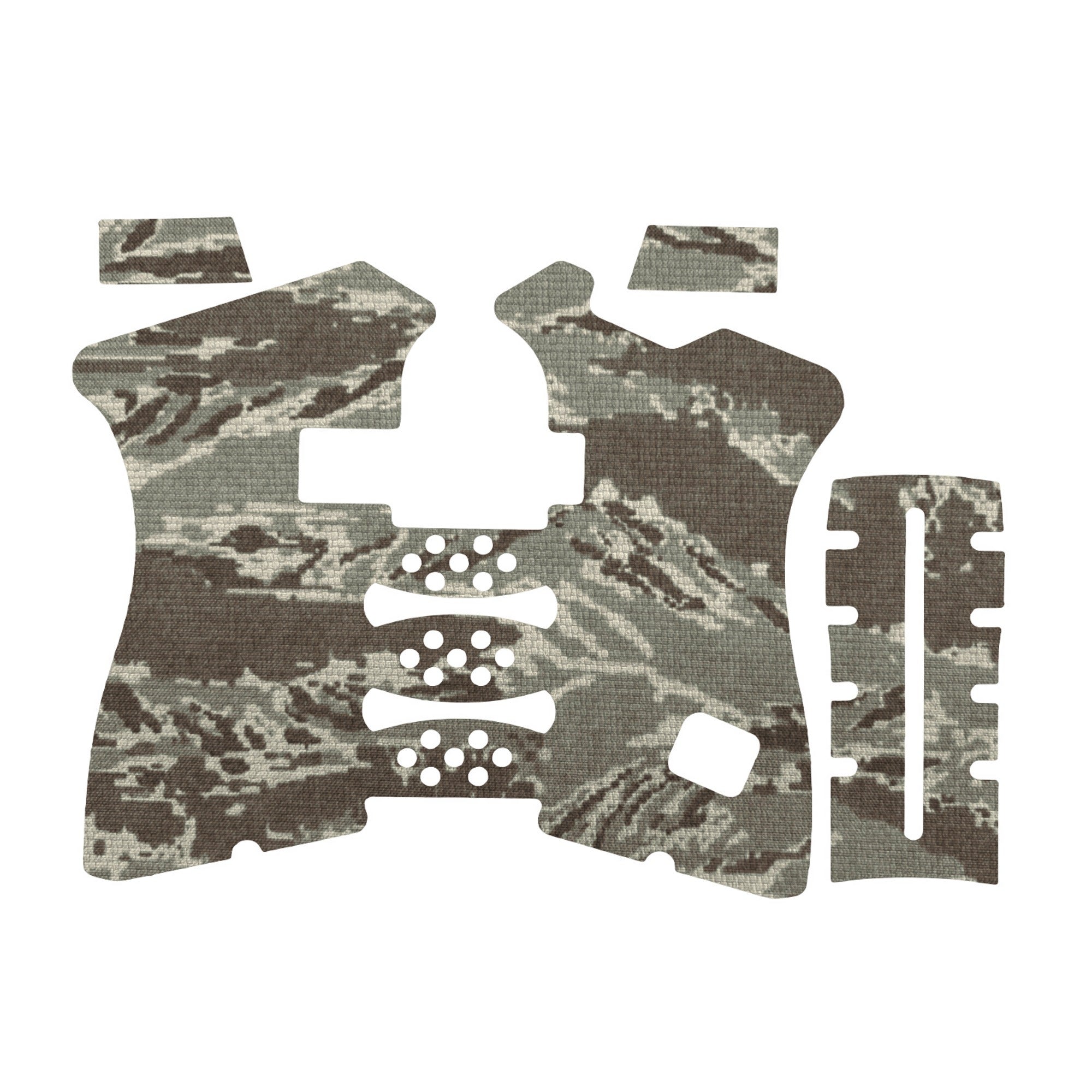 GLOCK G19/G23/G32 Pistols grip wrap kit outline, Tiger Stripe (ABU) (Gen3)