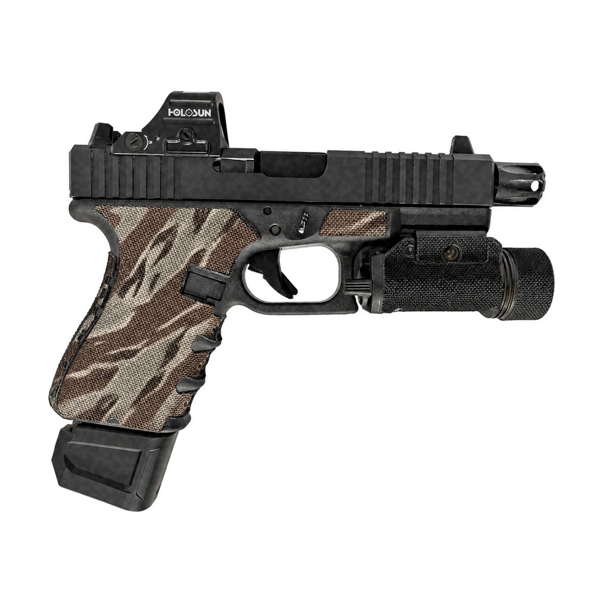 GLOCK G19/G23/G32 Pistols Cordura grip wrap, Tiger Stripe (Desert) (Gen3)