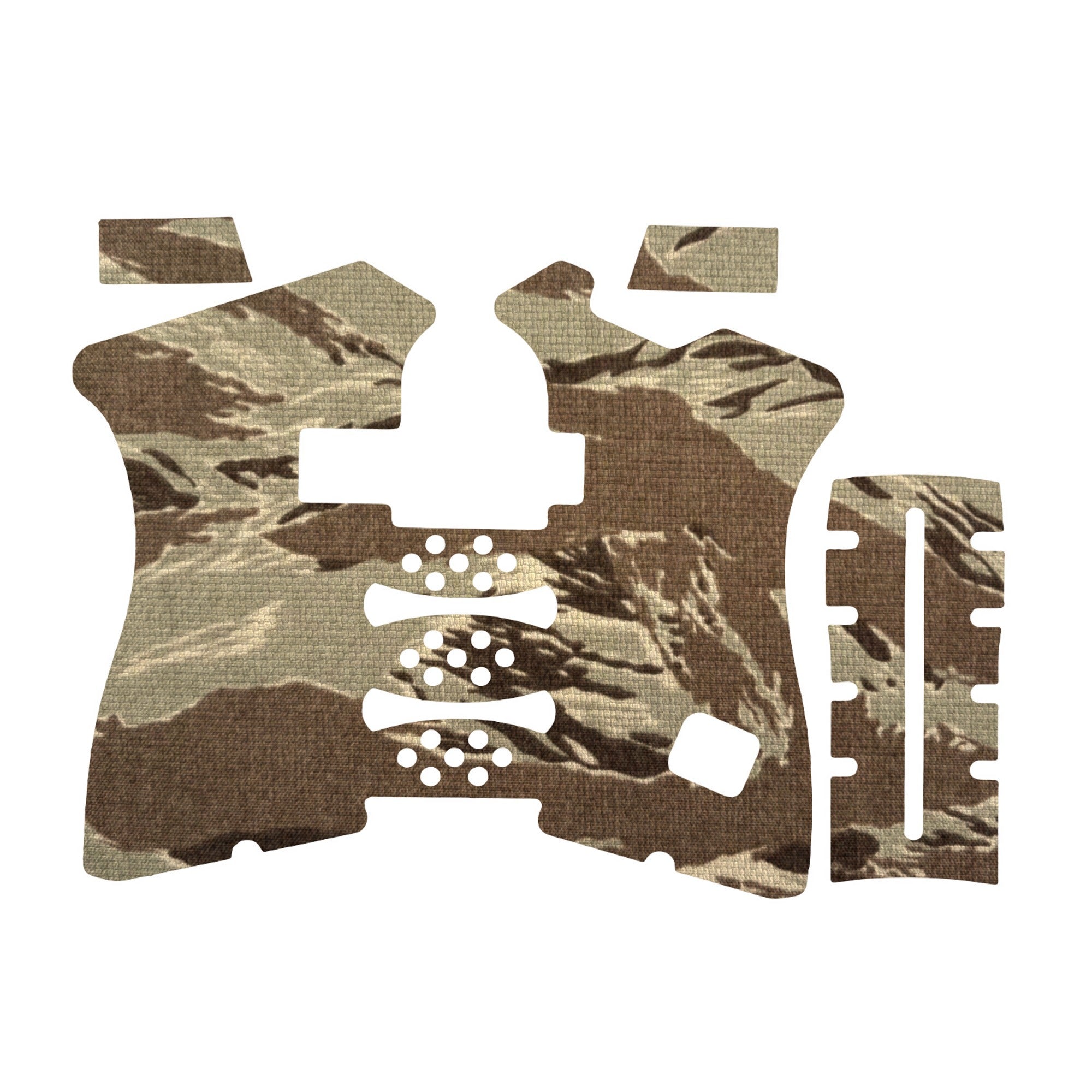 GLOCK G19/G23/G32 Pistols grip wrap kit outline, Tiger Stripe (Desert) (Gen3)
