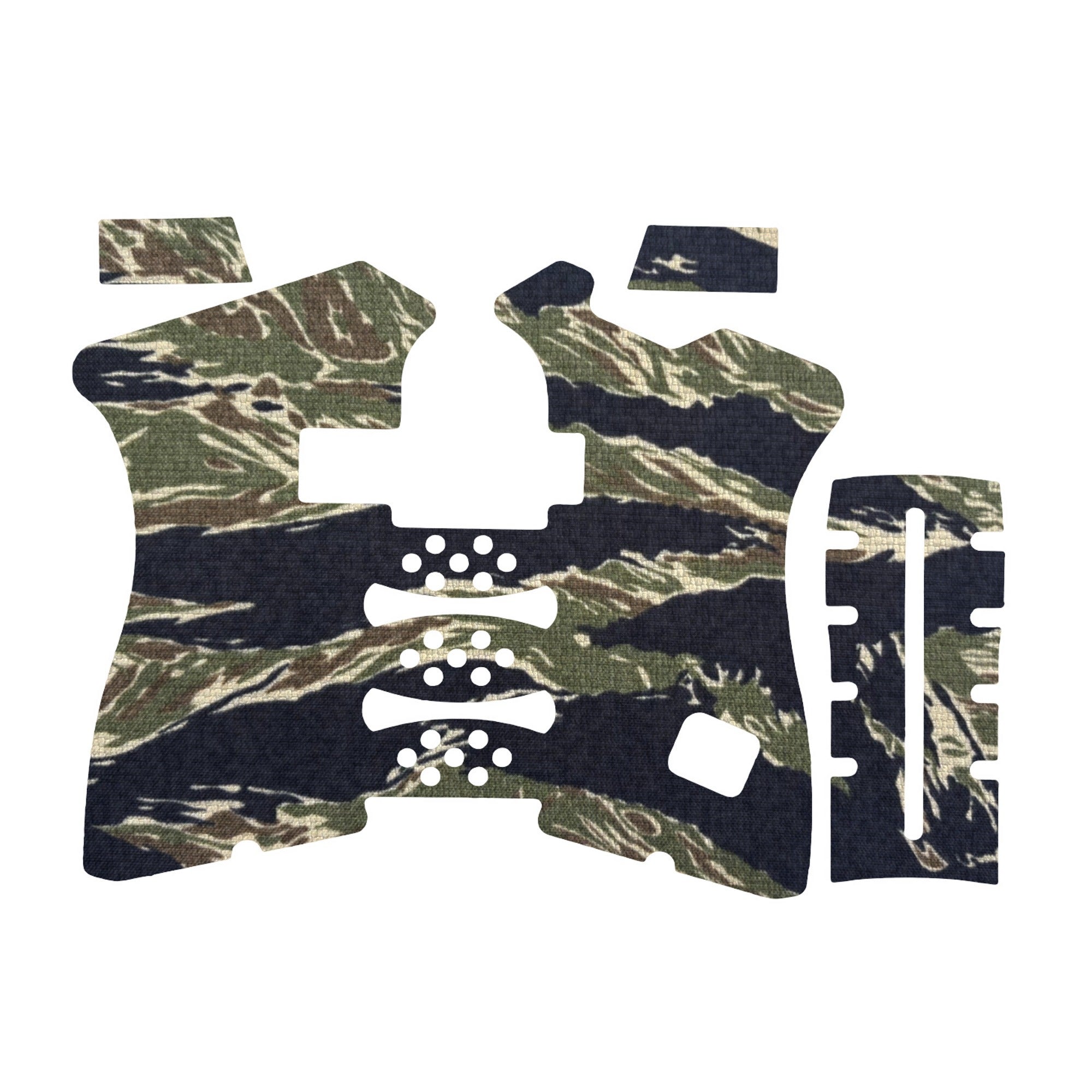 GLOCK G19/G23/G32 Pistols grip wrap kit outline, Tiger Stripe (Green/Black) (Gen3)