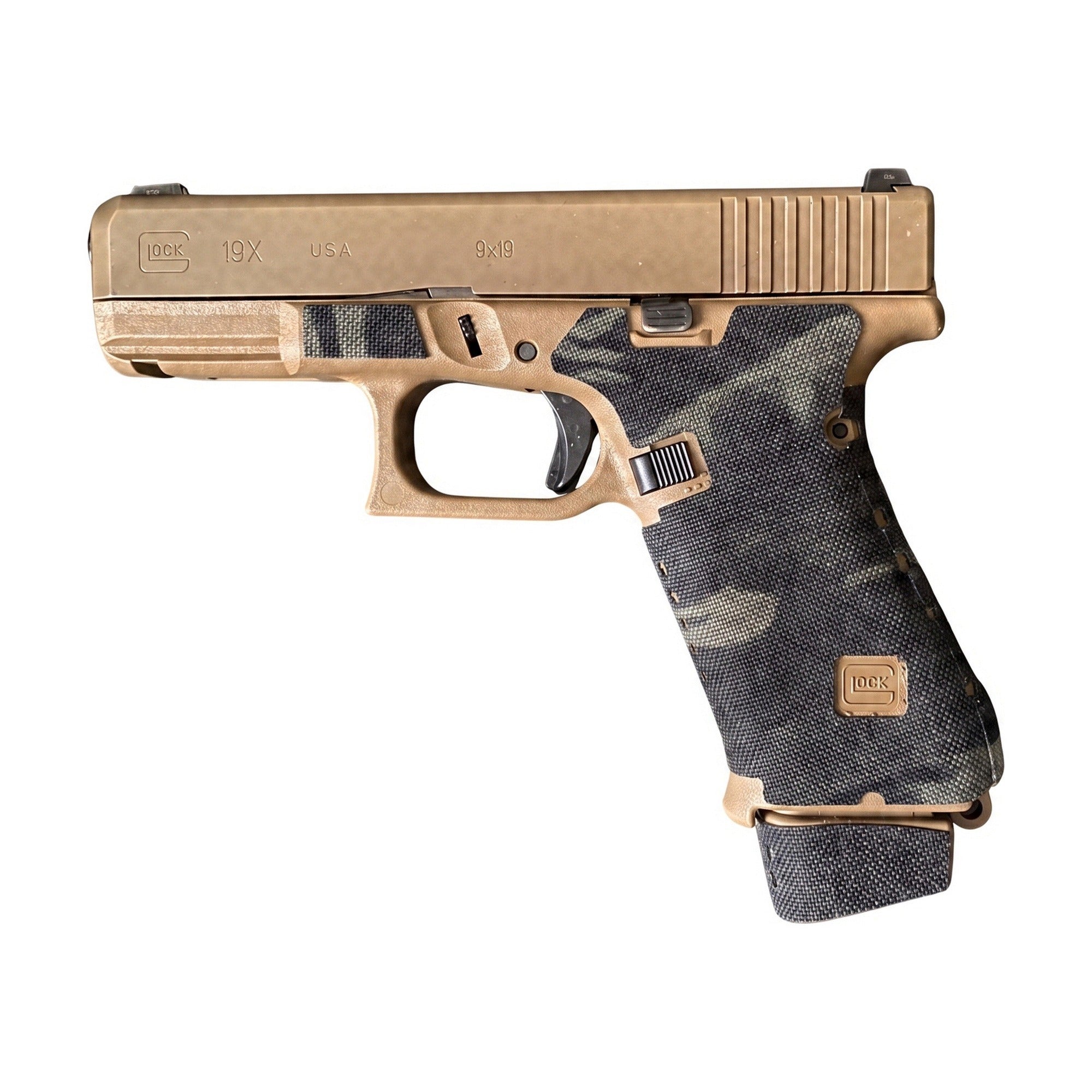 GLOCK G19X/G45/G47 Pistols Cordura grip wrap, MultiCam Black