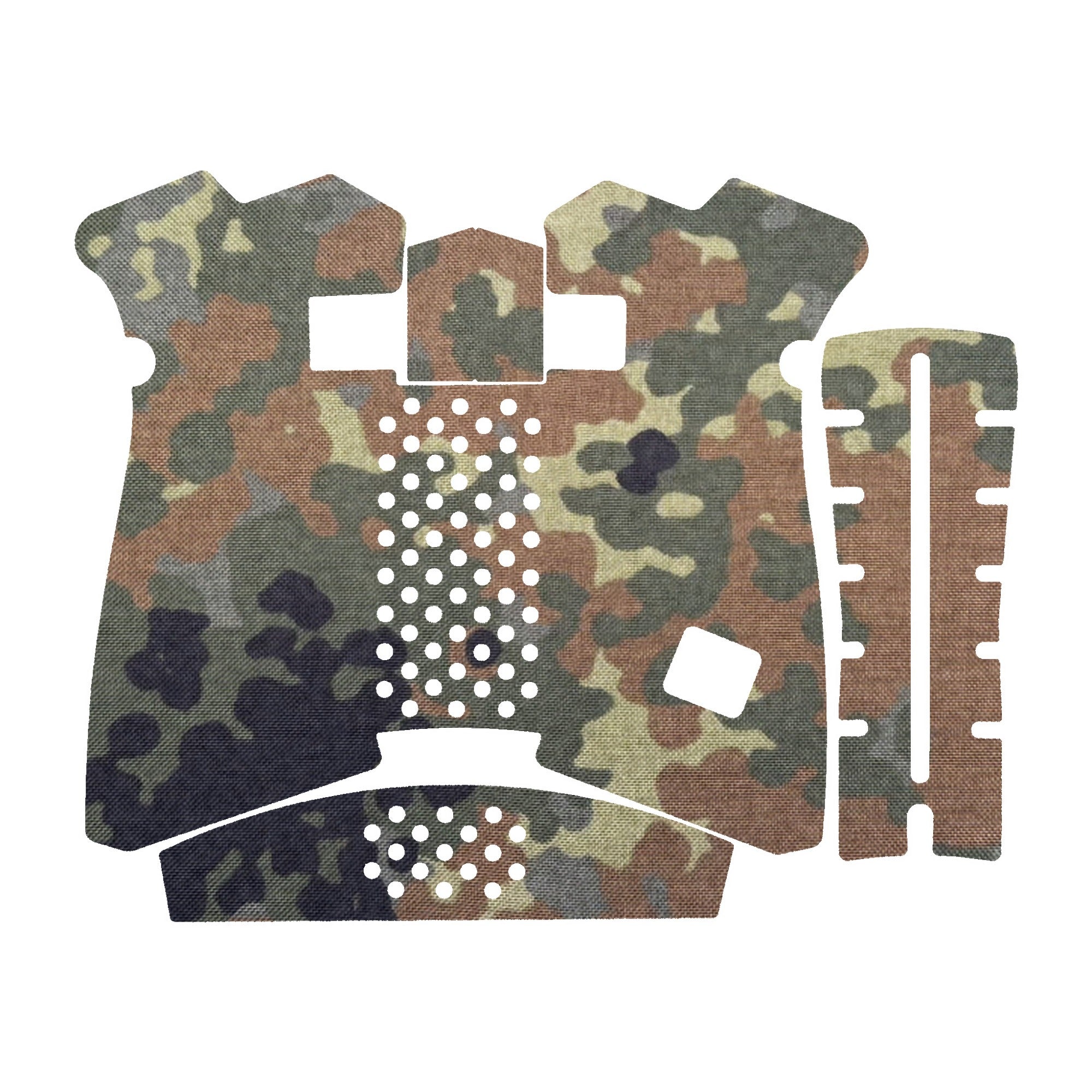 GLOCK G19X/G45/G47 Pistols grip wrap kit outline, Flecktarn