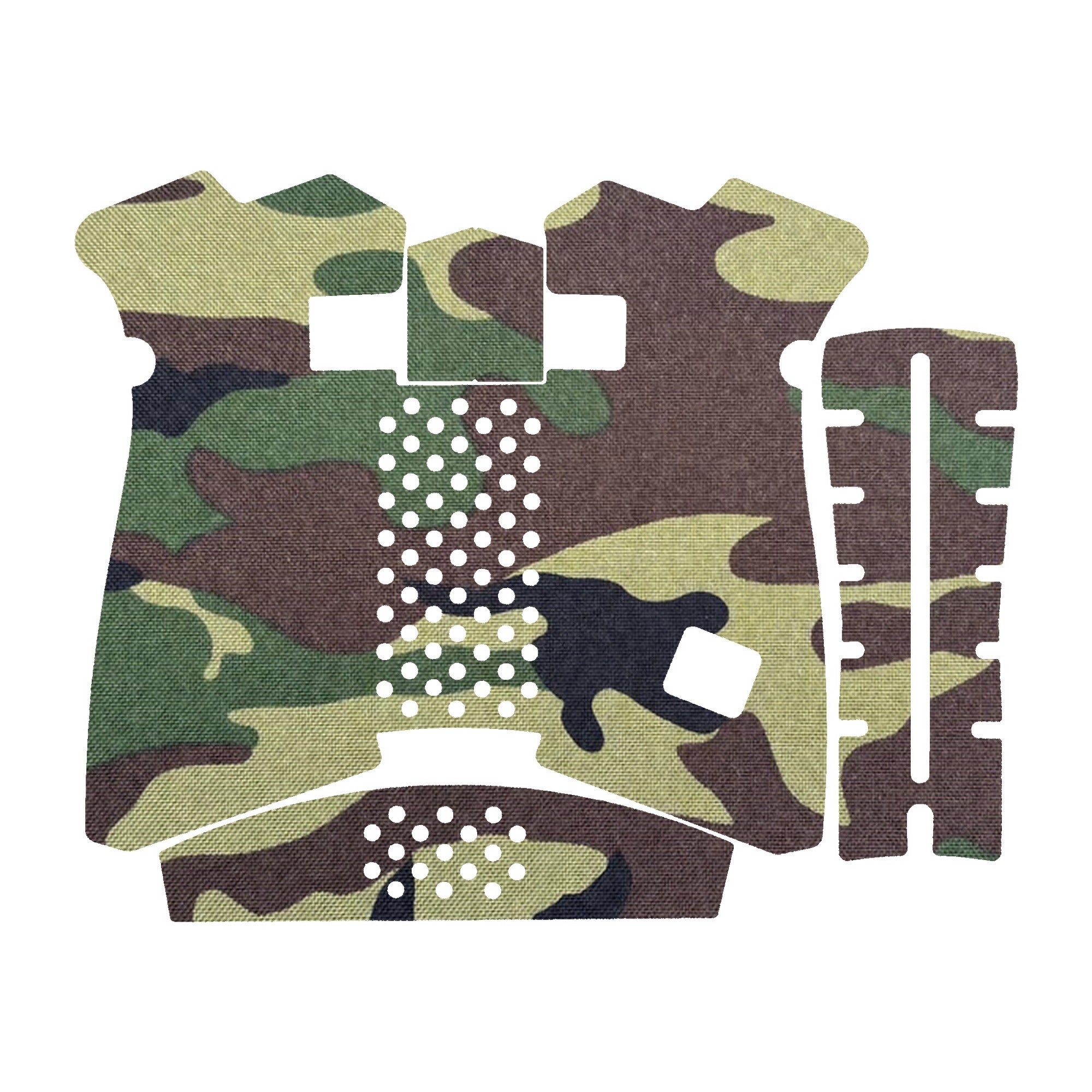 GLOCK G19X/G45/G47 Pistols grip wrap kit outline, M81 Woodland