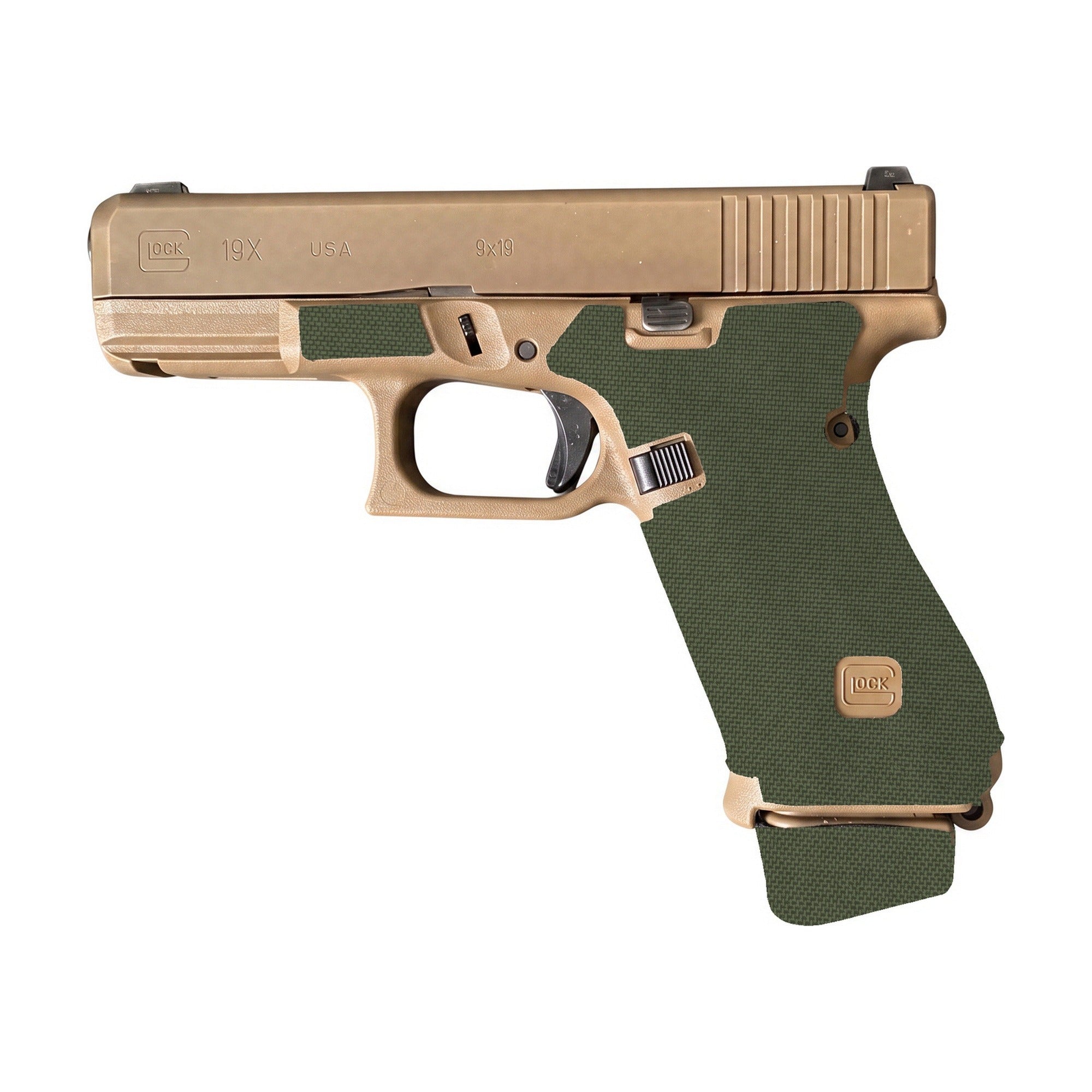 GLOCK G19X/G45/G47 Pistols Cordura grip wrap, OD Green