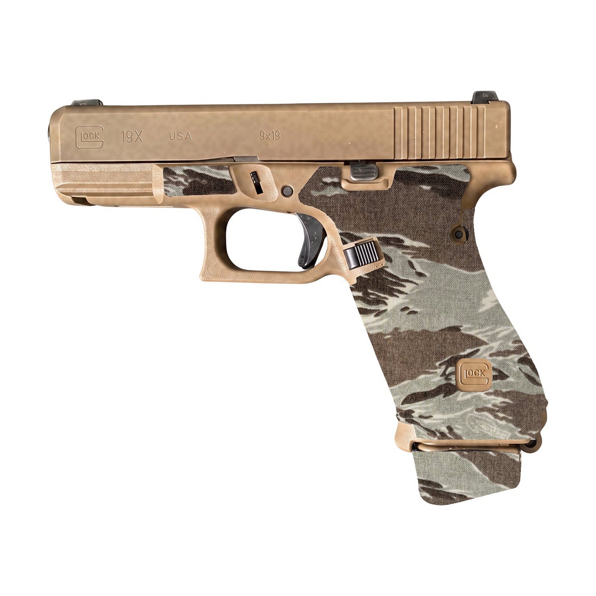 GLOCK G19X/G45/G47 Pistols Cordura grip wrap, Tiger Stripe (ABU)