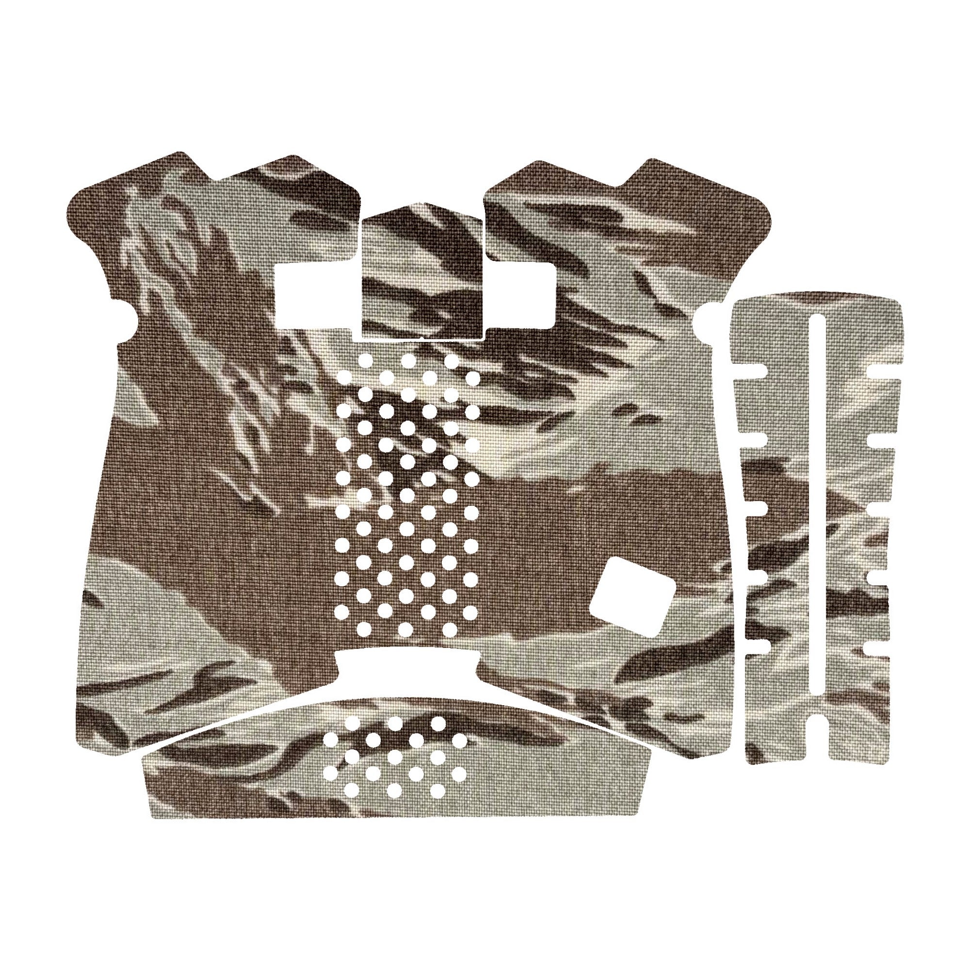 GLOCK G19X/G45/G47 Pistols grip wrap kit outline, Tiger Stripe (ABU)
