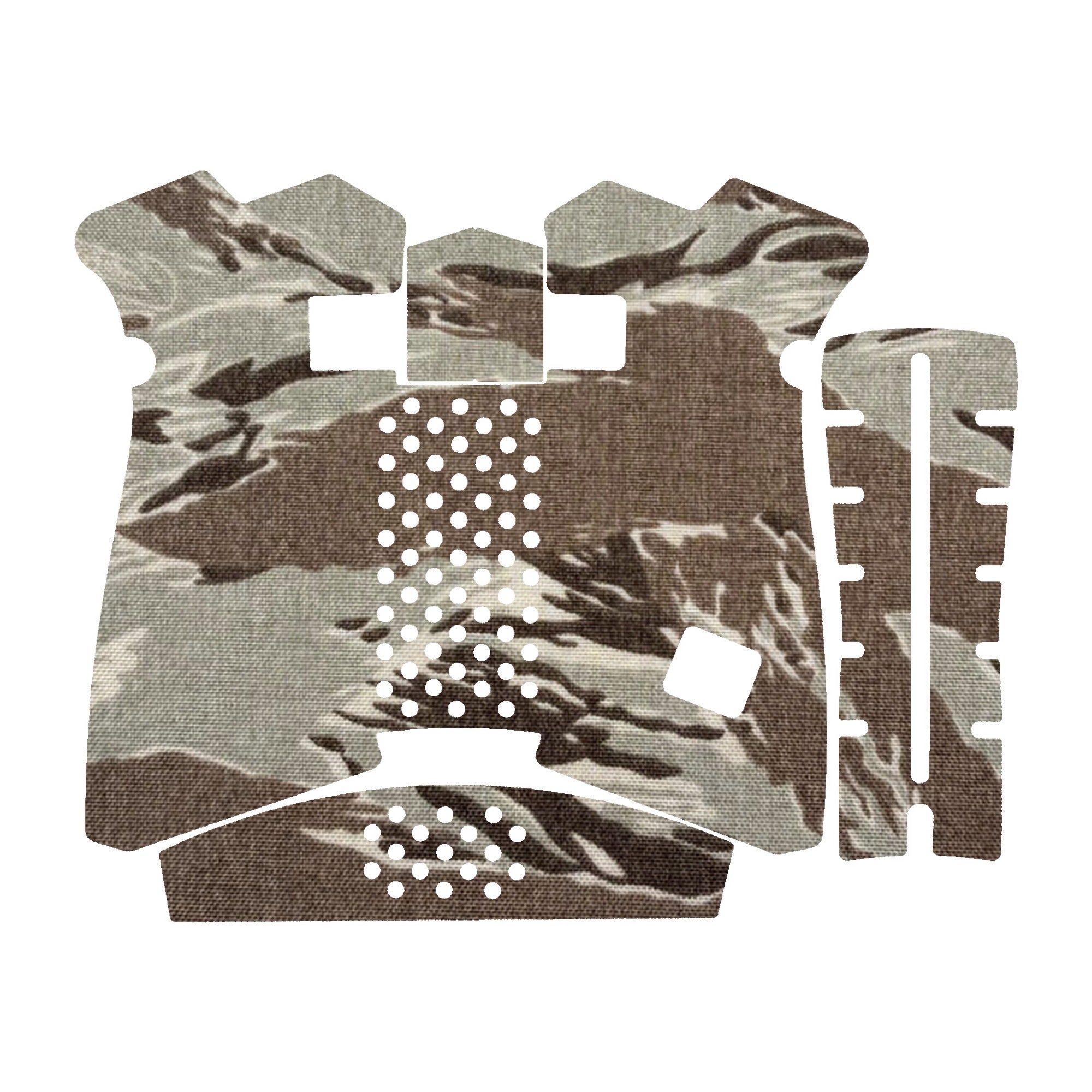 GLOCK G19X/G45/G47 Pistols grip wrap kit outline, Tiger Stripe (Desert)