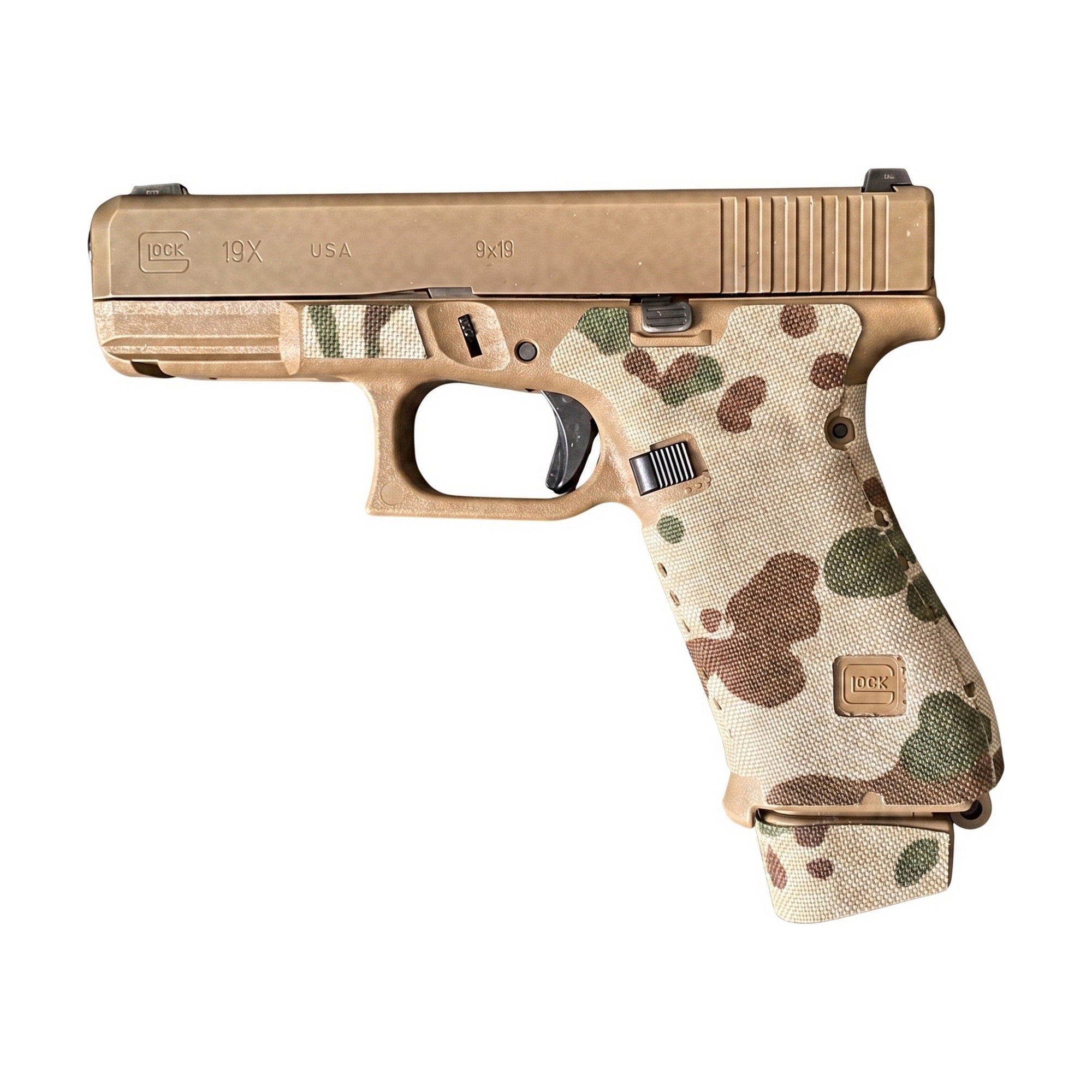 GLOCK G19X/G45/G47 Pistols Cordura grip wrap, Tropentarn