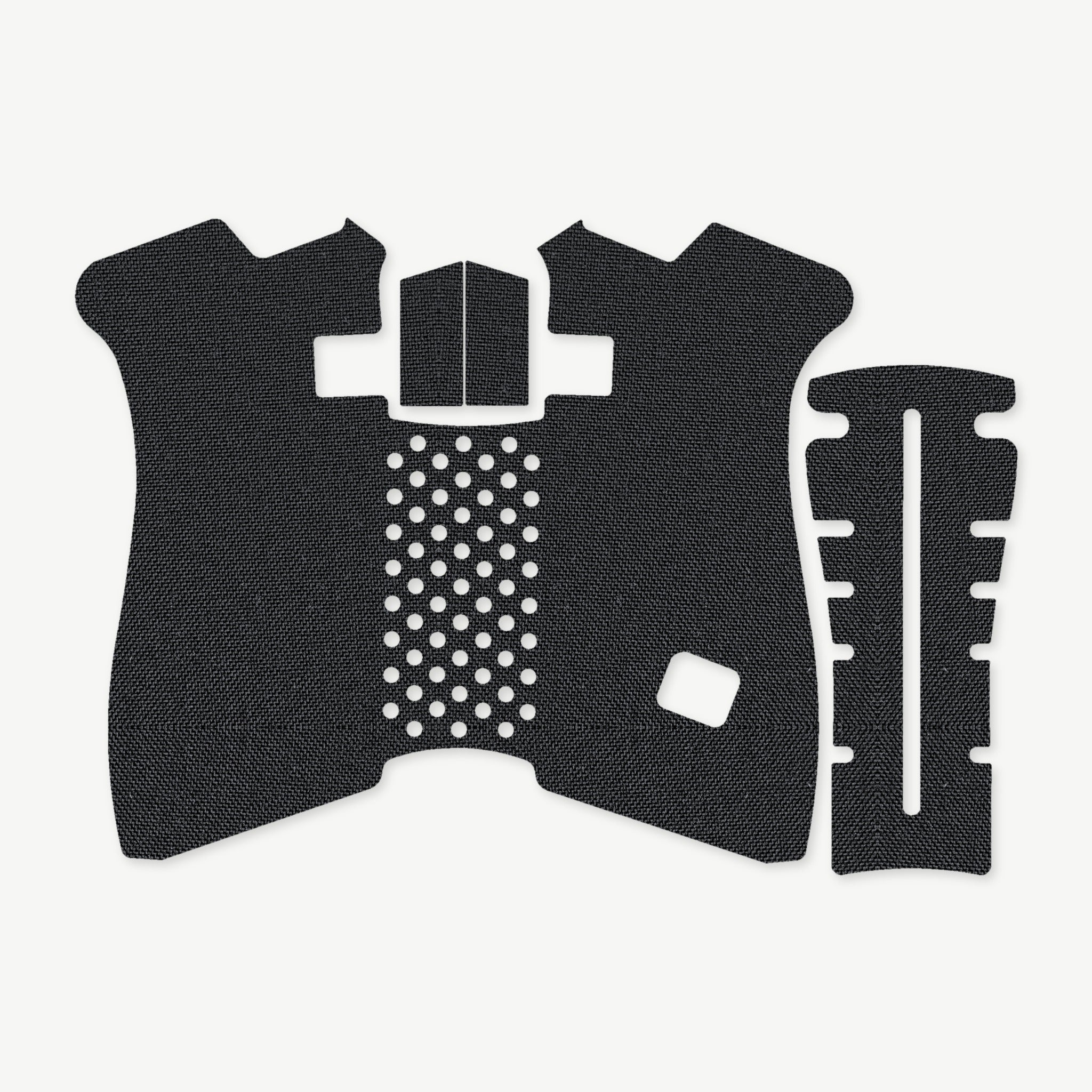 Grip Kit for GLOCK G20/G21/G40 Pistols (Gen 3–5) - die-cut Cordura 1000D kit pieces in Black - Combat Textiles