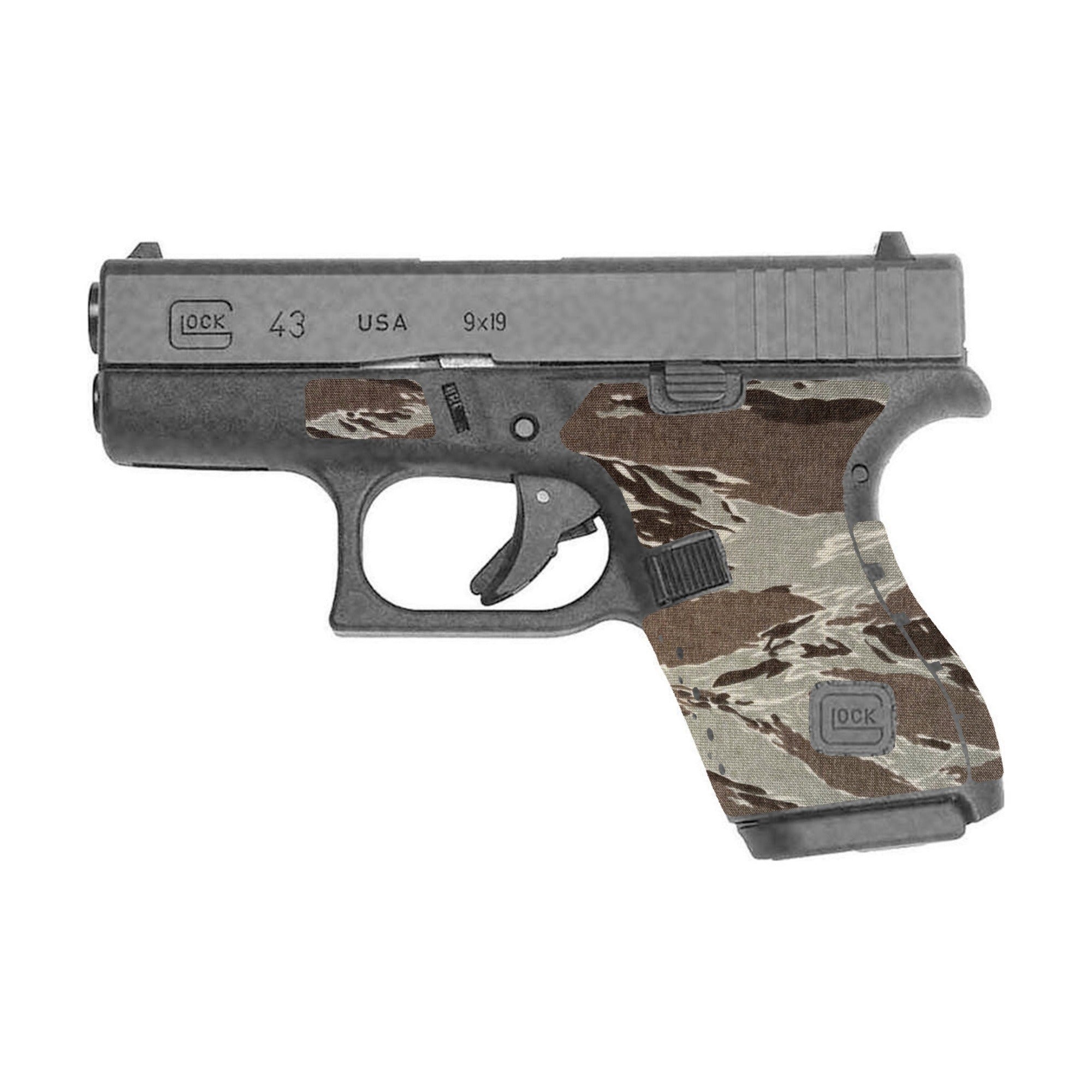 GLOCK G43 Pistols Cordura grip wrap, Tiger Stripe (ABU)