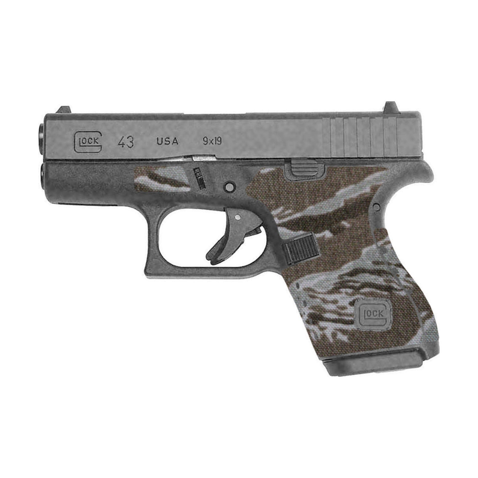 GLOCK G43 Pistols Cordura grip wrap, Tiger Stripe (Desert)