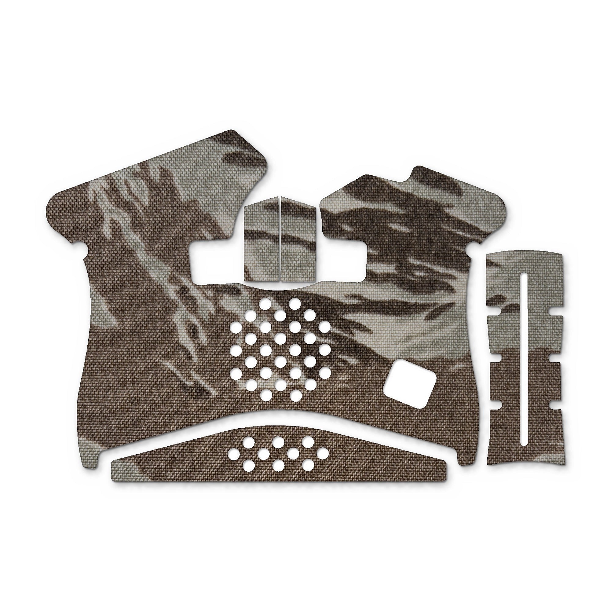GLOCK G43 Pistols grip wrap kit outline, Tiger Stripe (Desert)