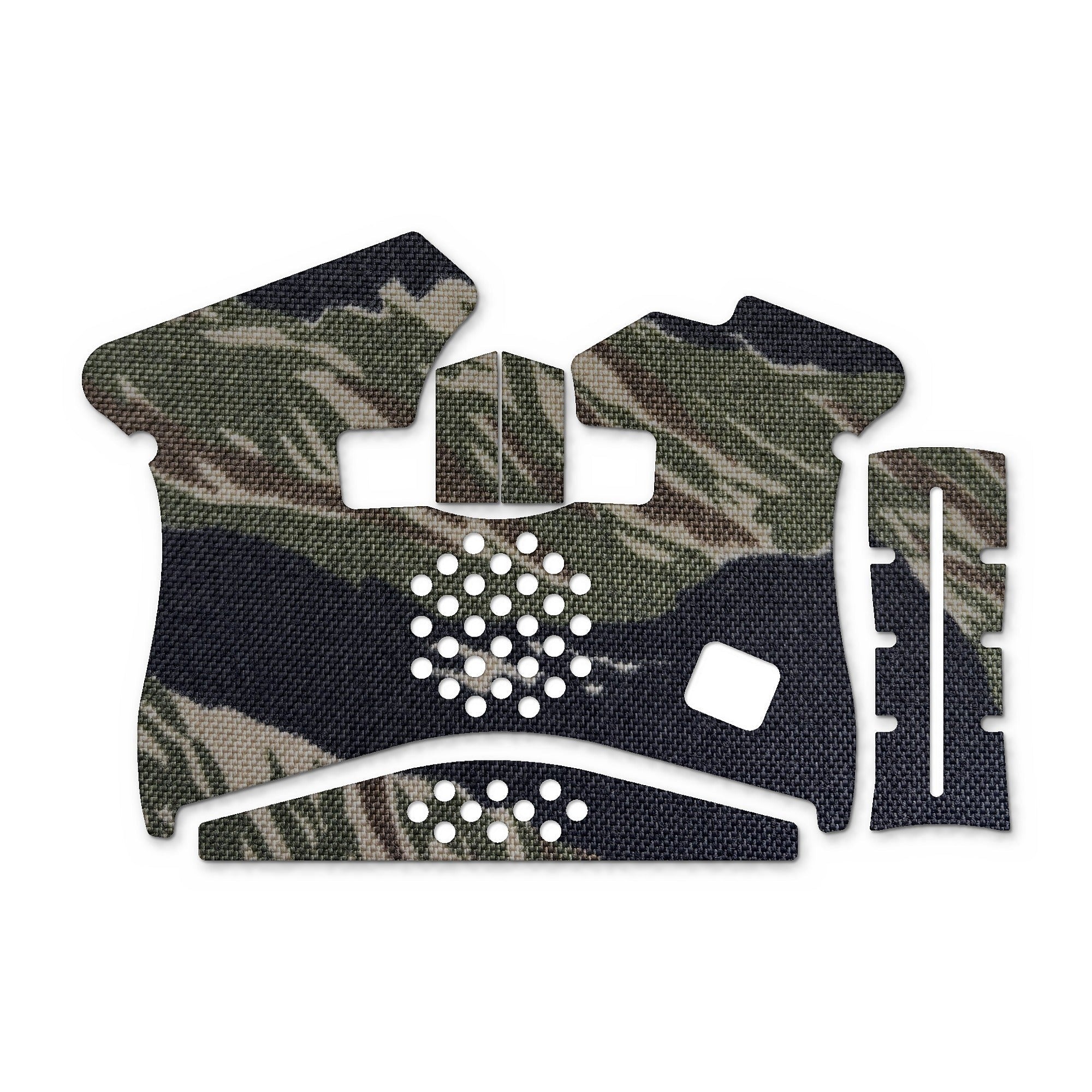 GLOCK G43 Pistols grip wrap kit outline, Tiger Stripe (Green/Black)