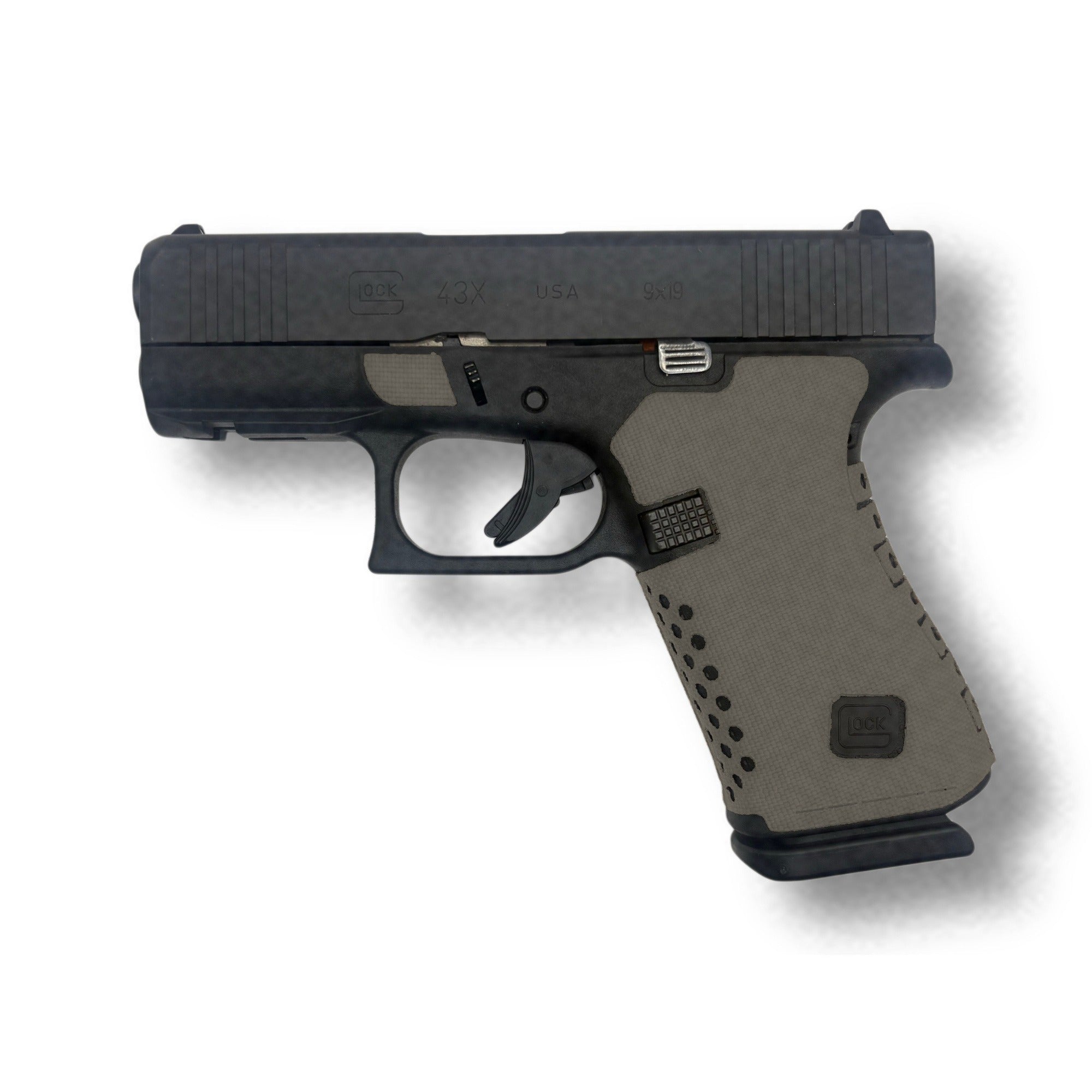 GLOCK G43X/G48 Pistols Cordura grip wrap installed, Ranger Green - Combat Textiles
