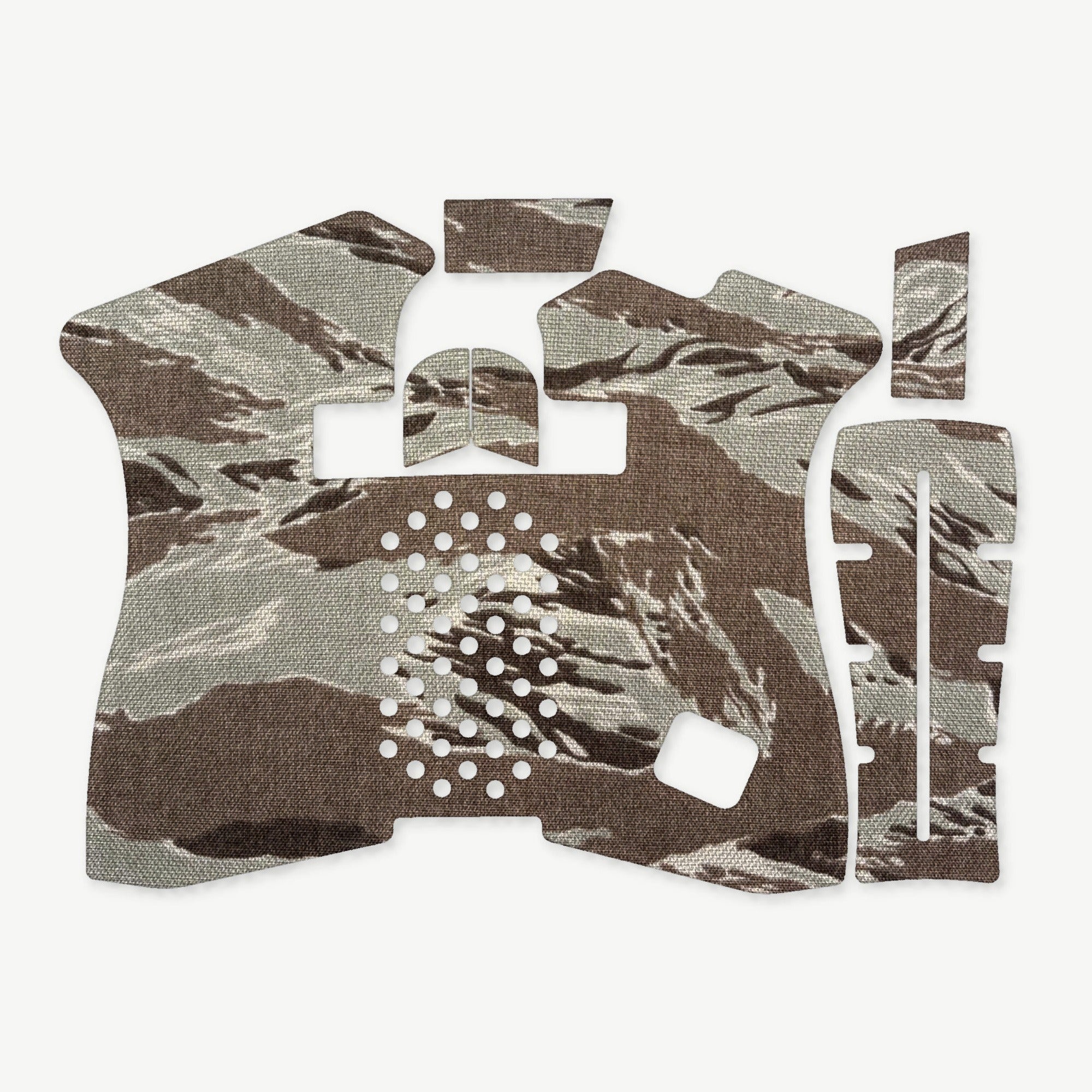 GLOCK G43X/G48 Pistols grip wrap die-cut kit outline, Tiger Stripe (Desert) - Combat Textiles