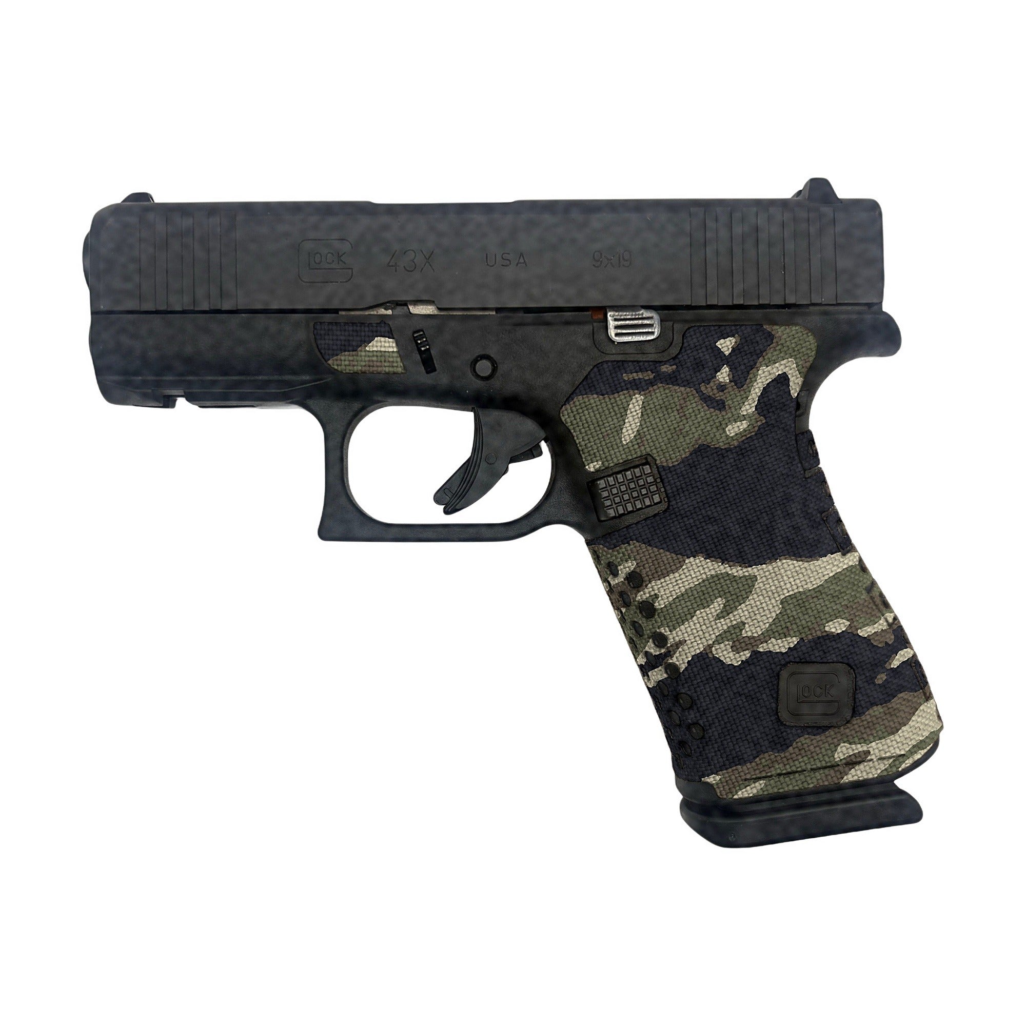 GLOCK G43X/G48 Pistols Cordura grip wrap, Tiger Stripe (Green/Black)
