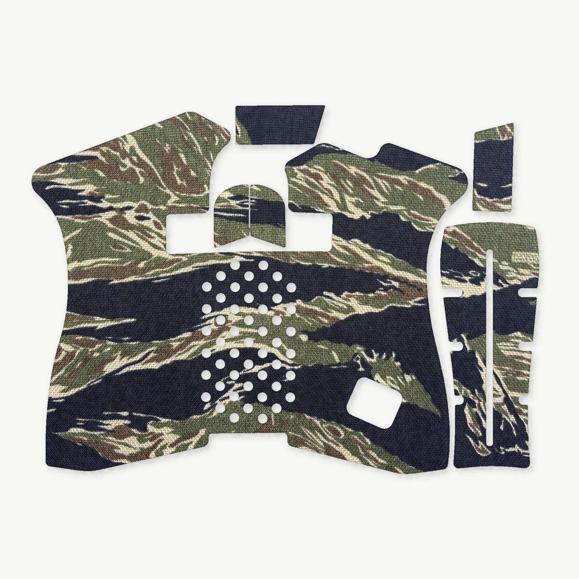 GLOCK G43X/G48 Pistols grip wrap die-cut kit outline, Tiger Stripe (Green/Black) - Combat Textiles