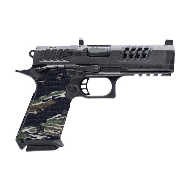 Staccato HD P4 / P4.5 Cordura grip wrap, Tiger Stripe (Green/Black)