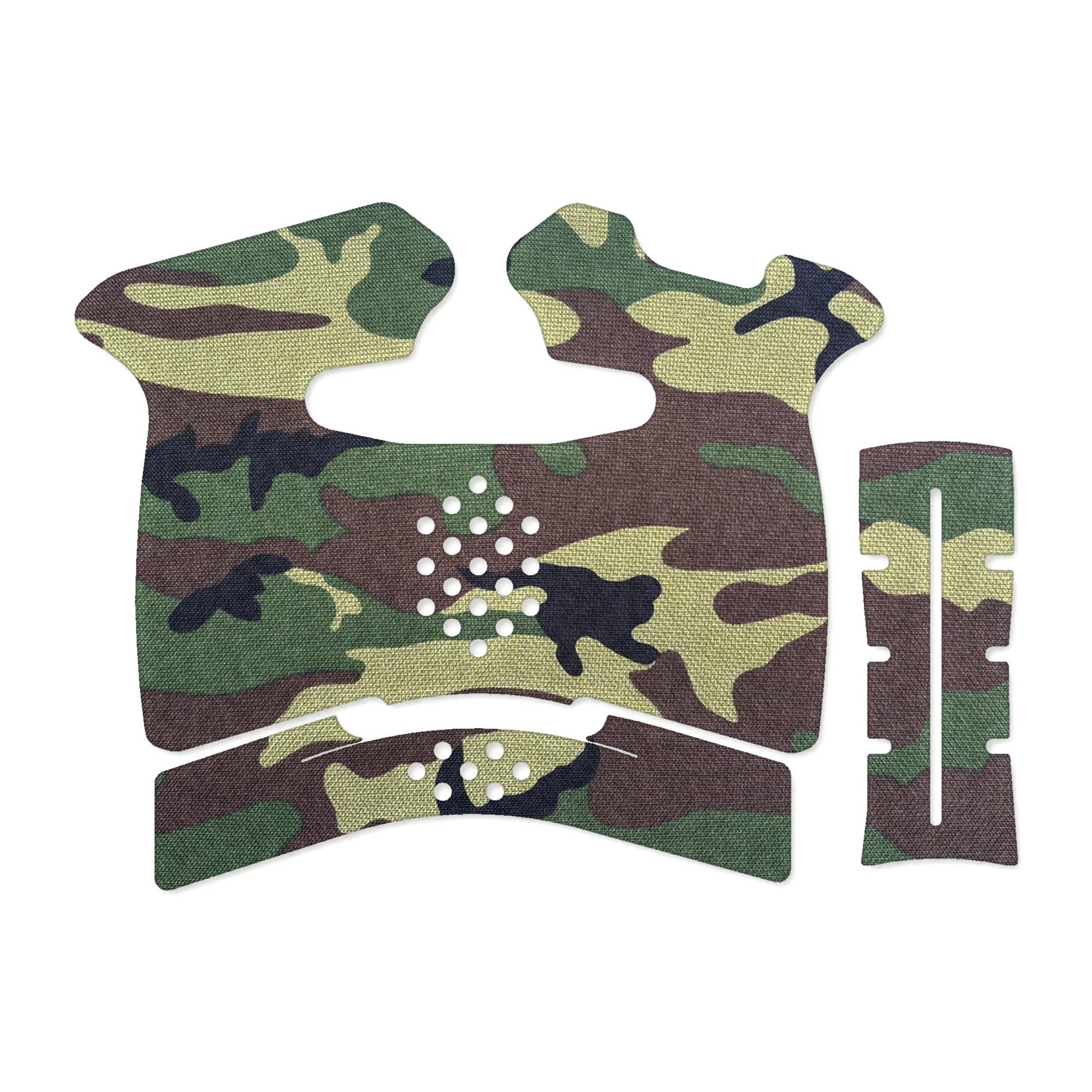 Springfield Hellcat grip wrap kit outline, M81 Woodland