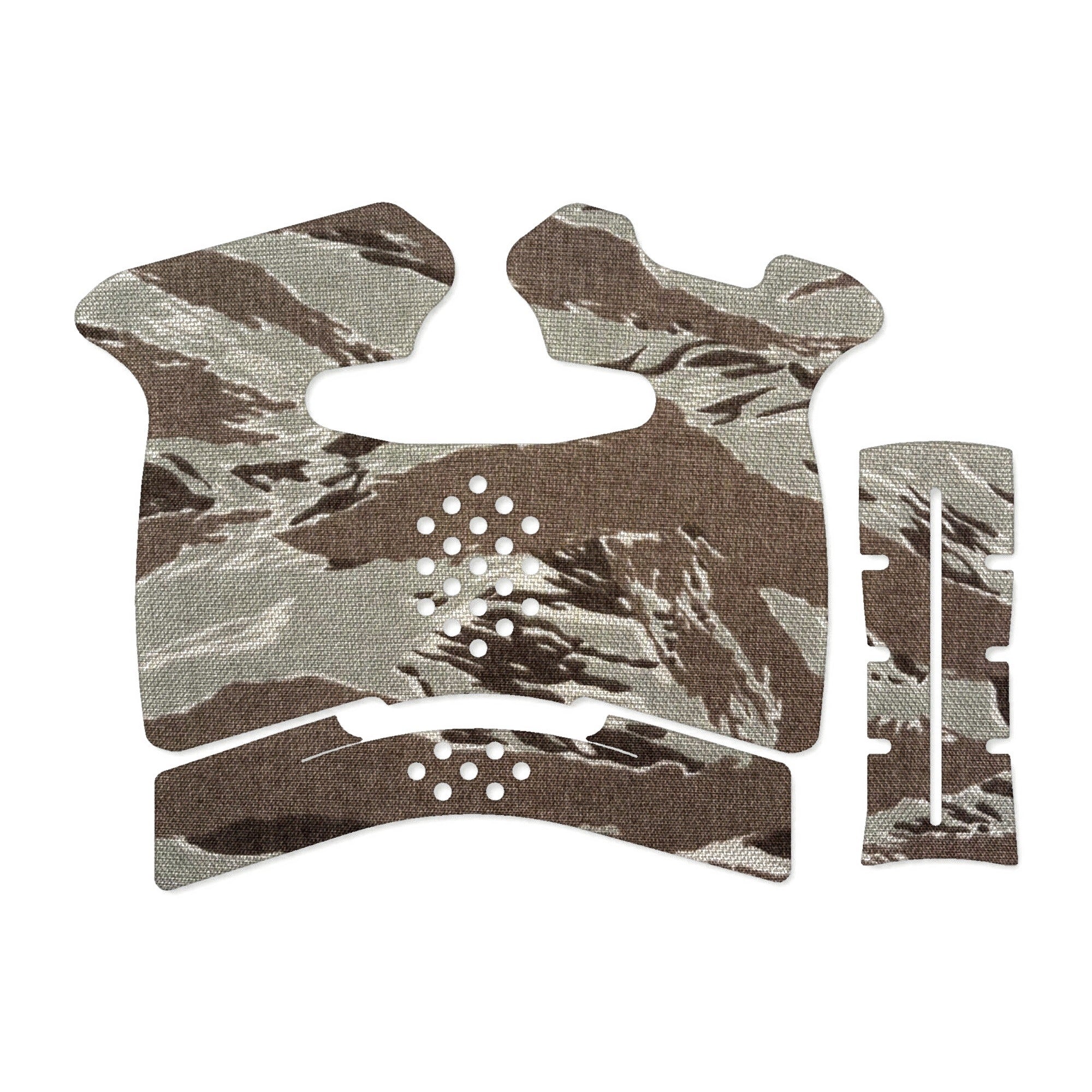 Springfield Hellcat grip wrap kit outline, Tiger Stripe (Desert)
