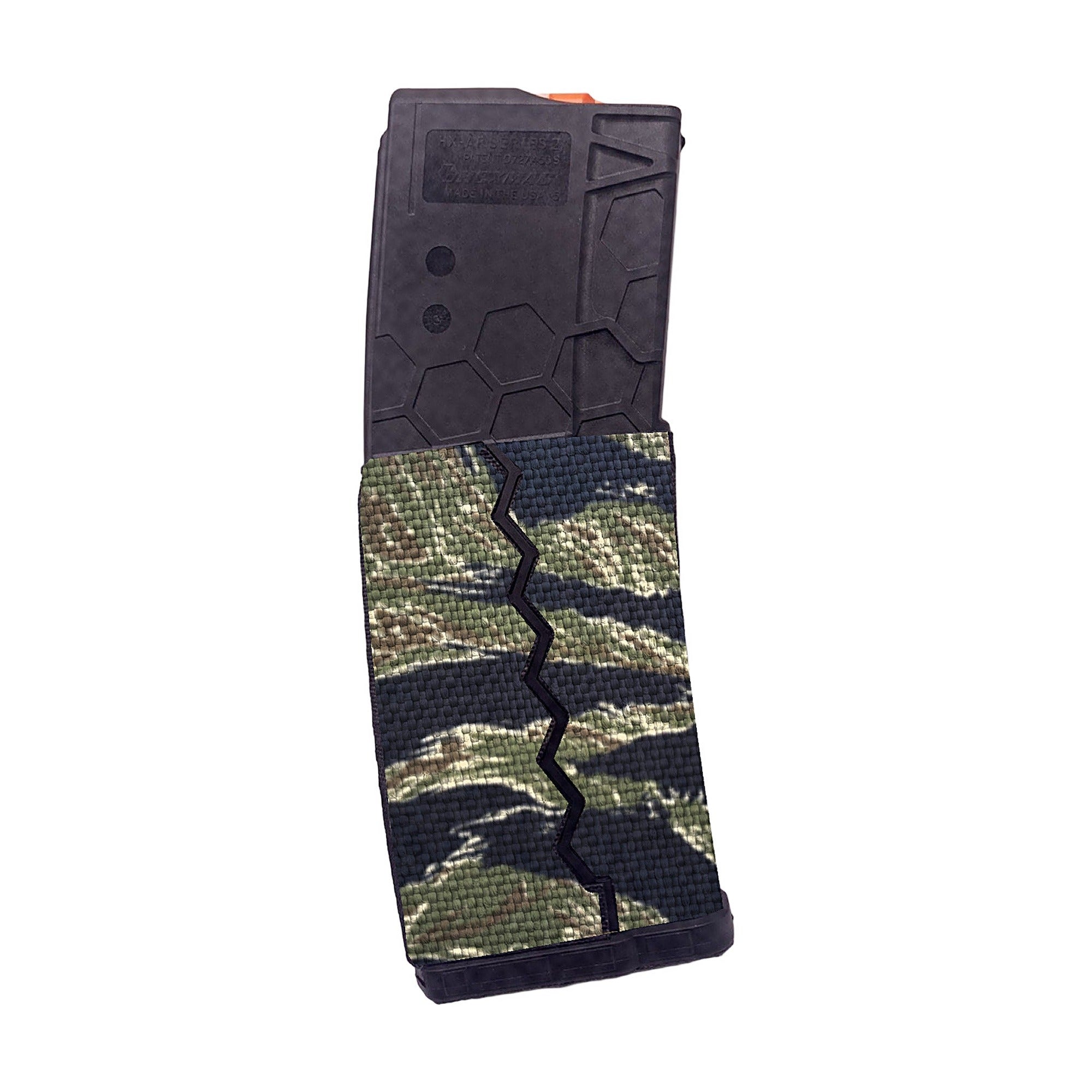 HEXMAG AR15/M4/M16 (30-Round Magazine) Cordura mag wrap, Tiger Stripe (Green/Black)