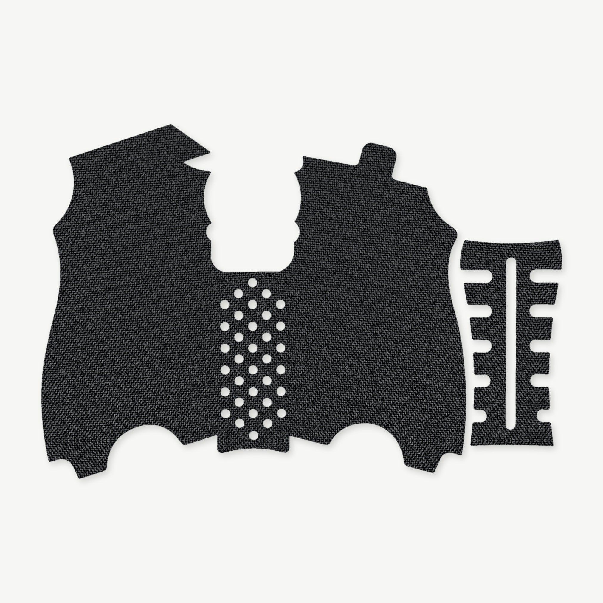 Grip Kit for HK USP Compact (45 ACP) - die-cut Cordura 1000D kit pieces in Black - Combat Textiles