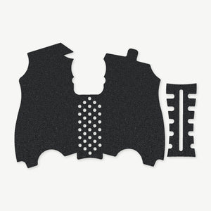 Grip Kit for HK USP Compact (9mm/.40 S&W/.357 SIG) - die-cut Cordura 1000D kit pieces in Black - Combat Textiles