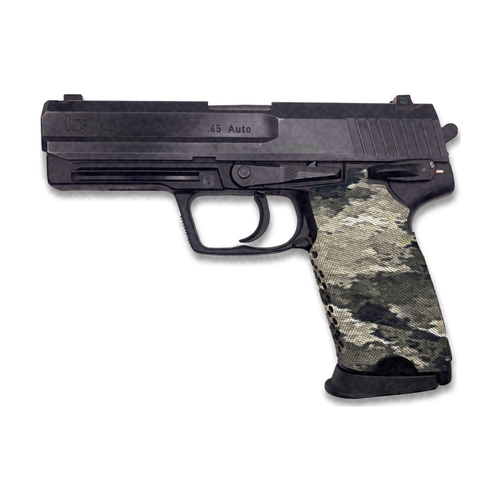 HK USP (45 ACP) Cordura grip wrap, A-TACS iX