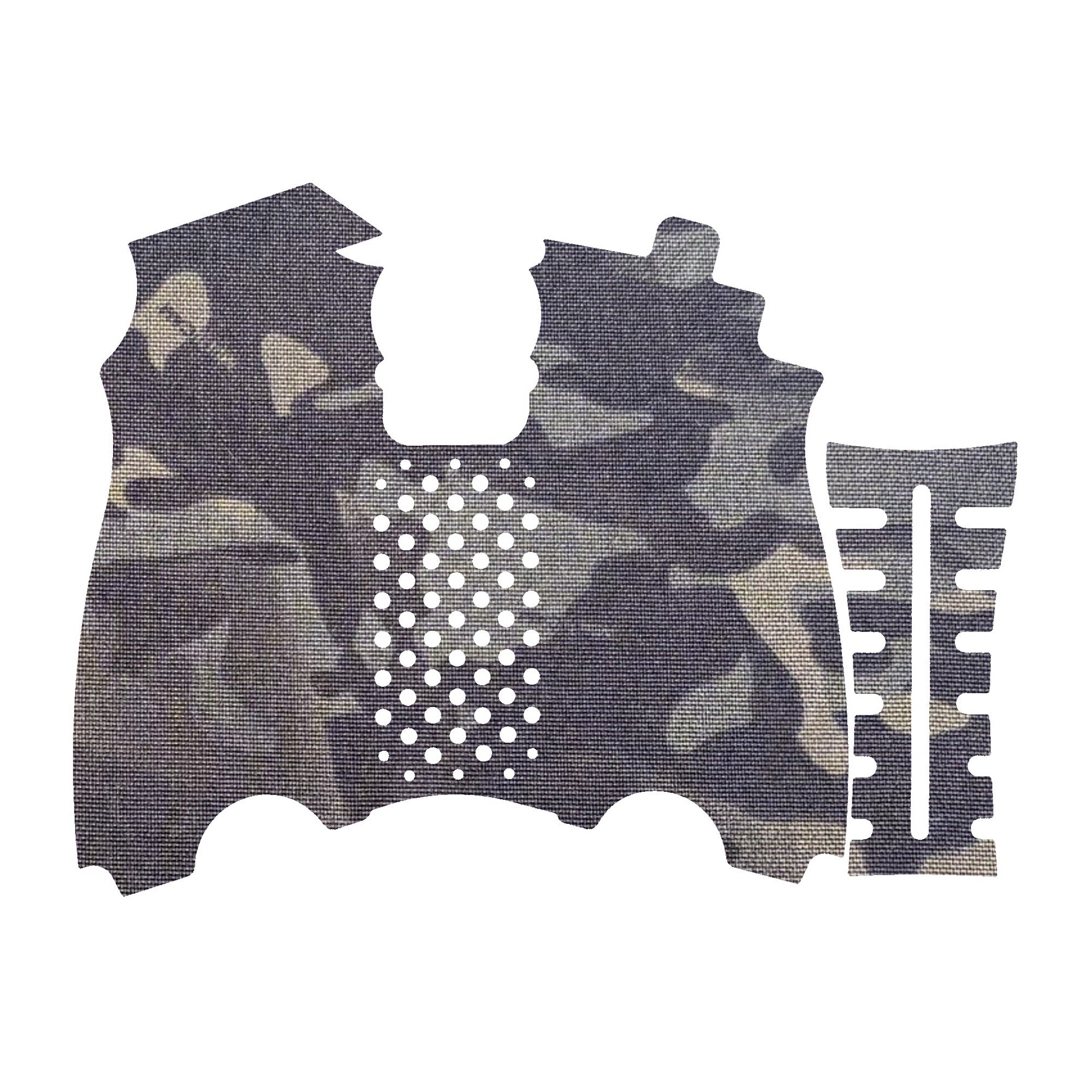 HK USP (45 ACP) grip wrap kit outline, MultiCam Black