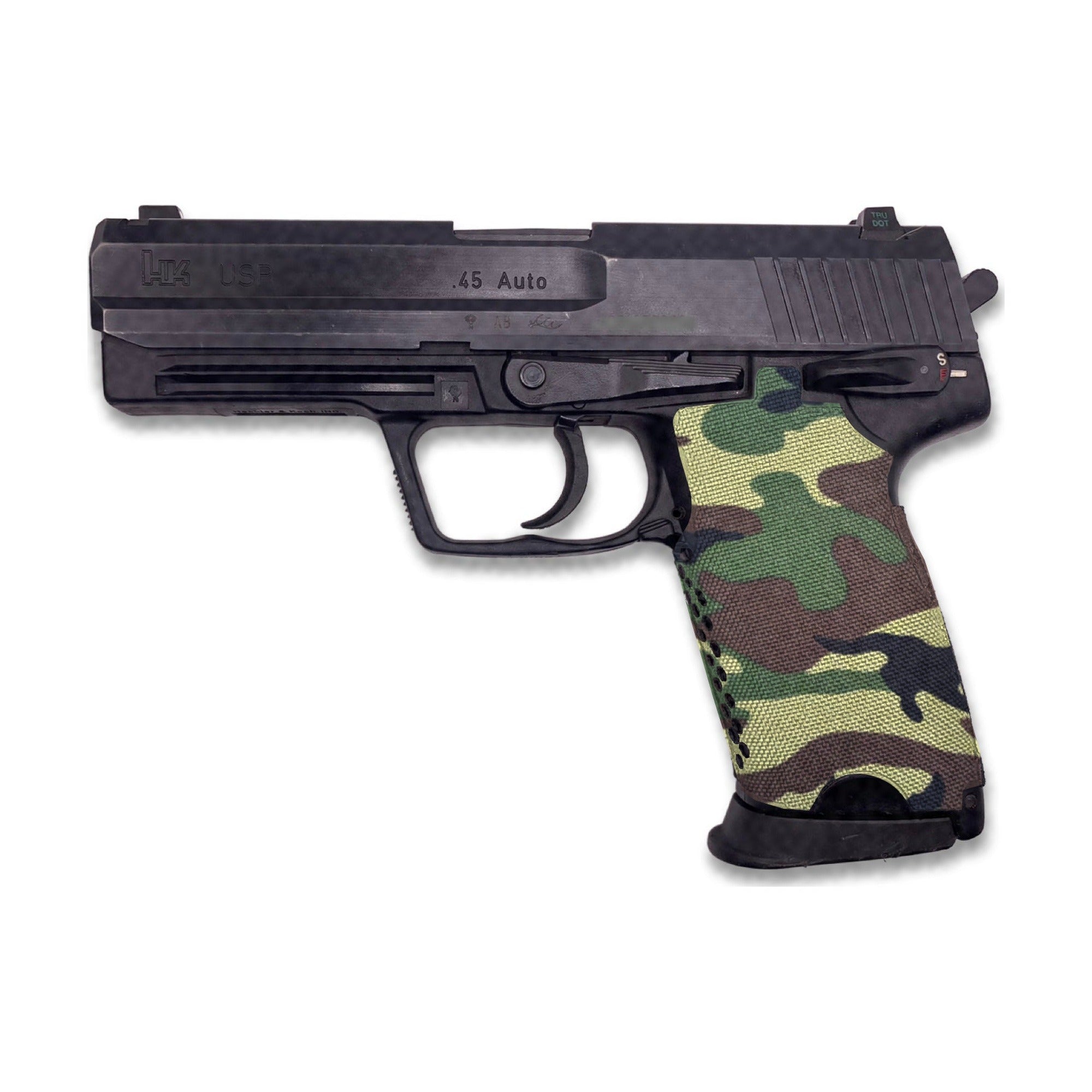 HK USP (45 ACP) Cordura grip wrap, M81 Woodland