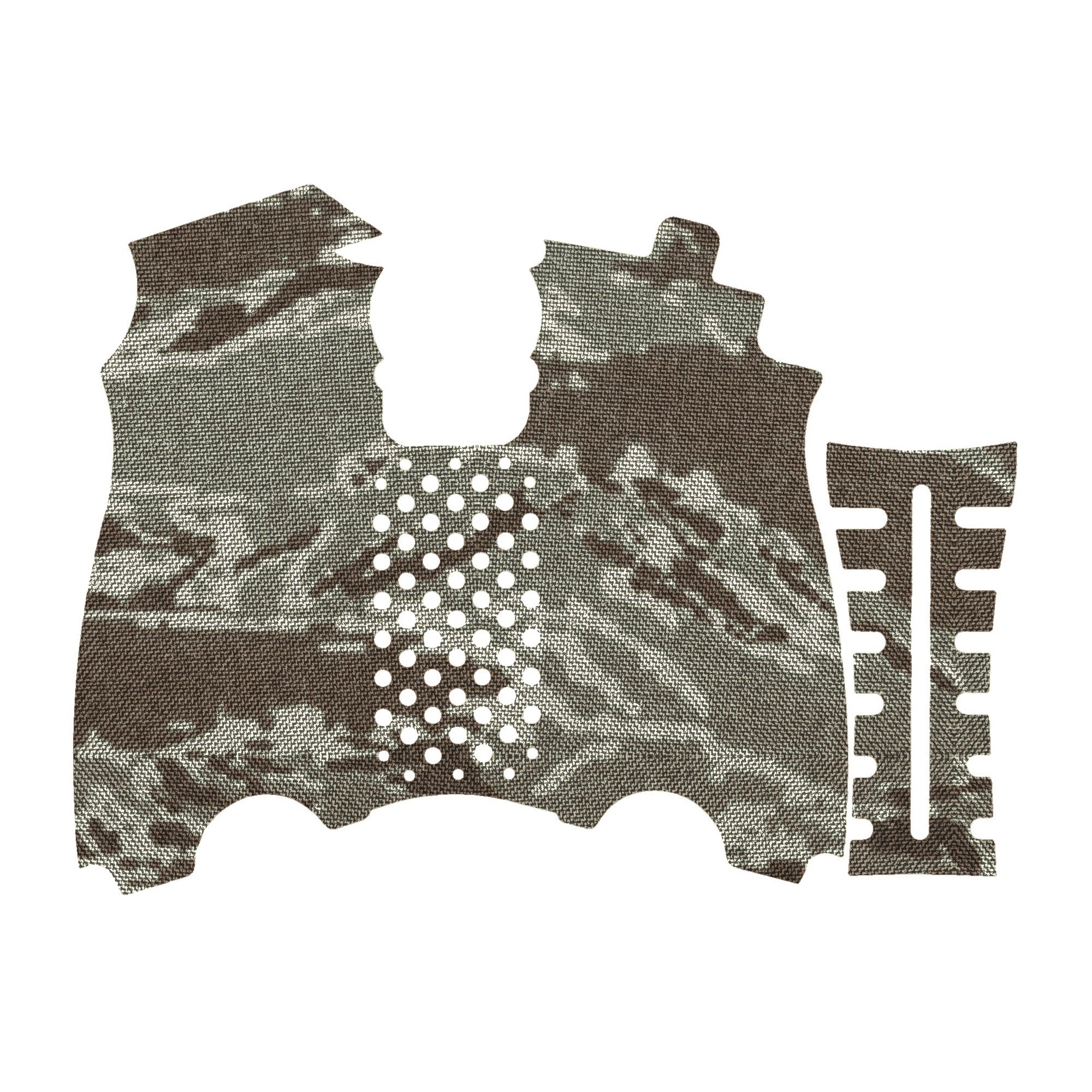 HK USP (45 ACP) grip wrap kit outline, Tiger Stripe (ABU)