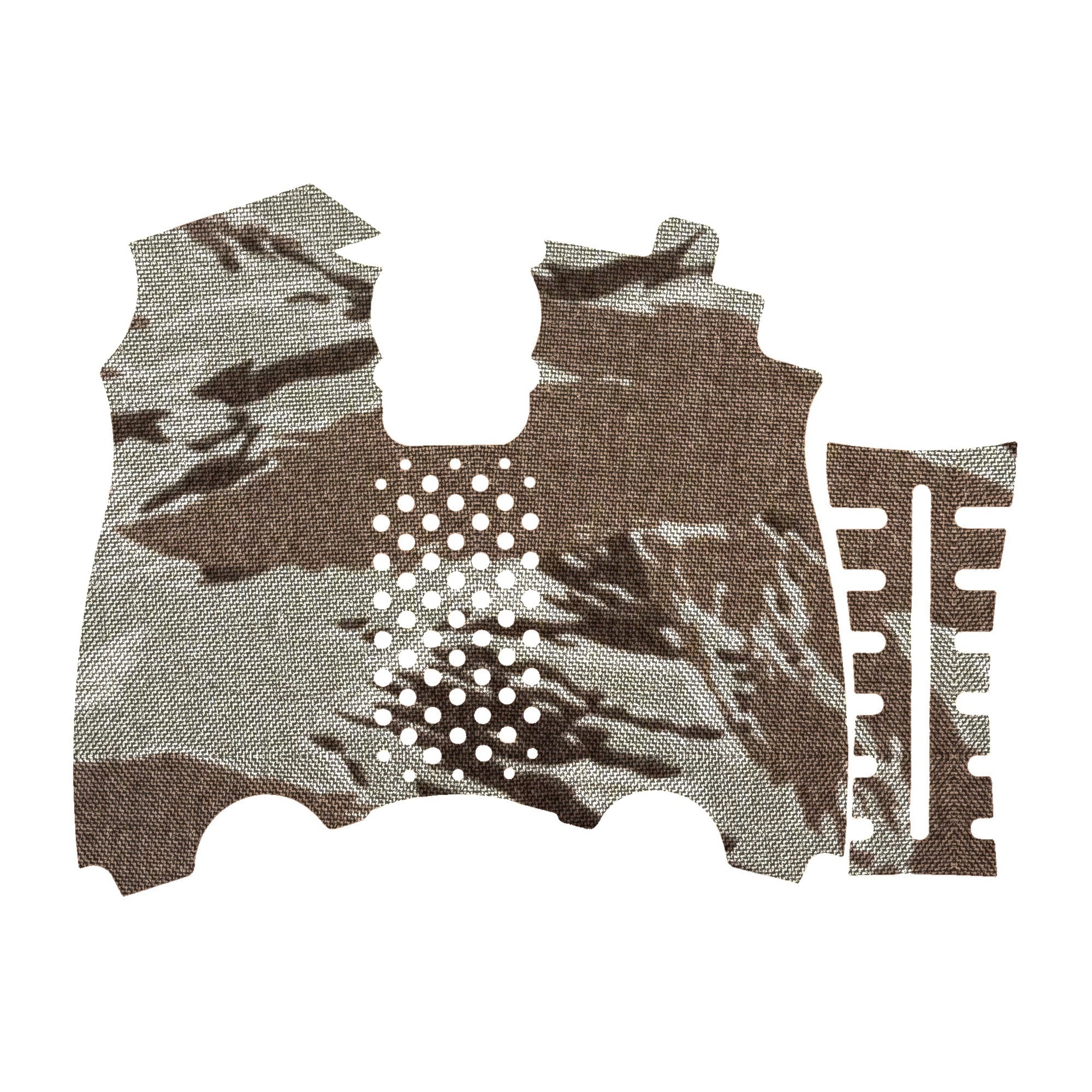HK USP (45 ACP) grip wrap kit outline, Tiger Stripe (Desert)