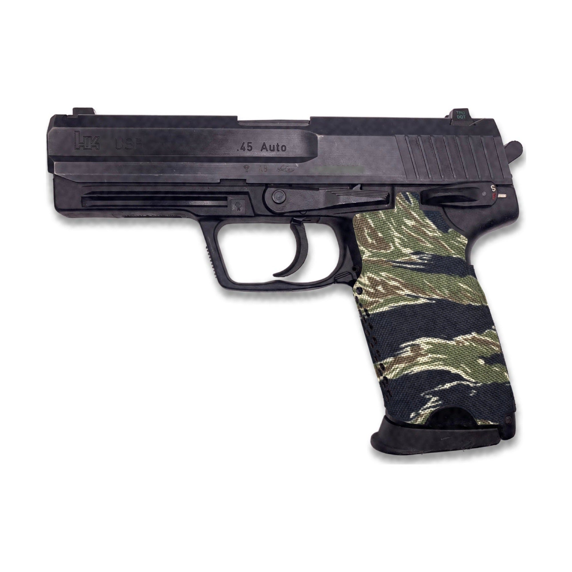 HK USP (45 ACP) Cordura grip wrap, Tiger Stripe (Green/Black)