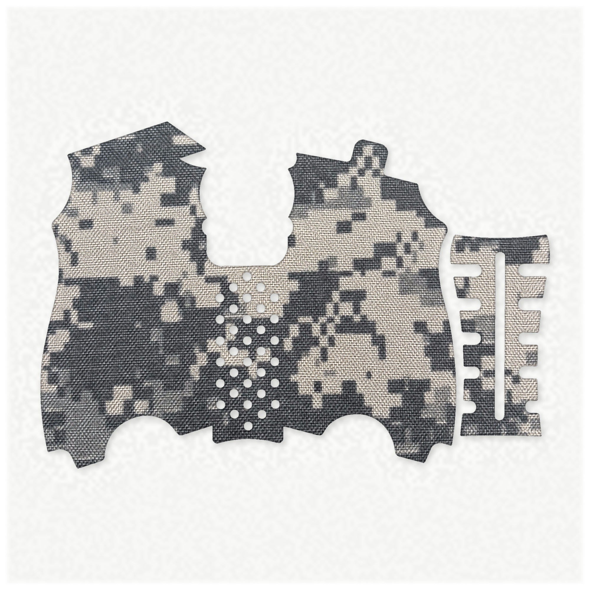 HK USP Compact (45 ACP) grip wrap kit outline, ACU