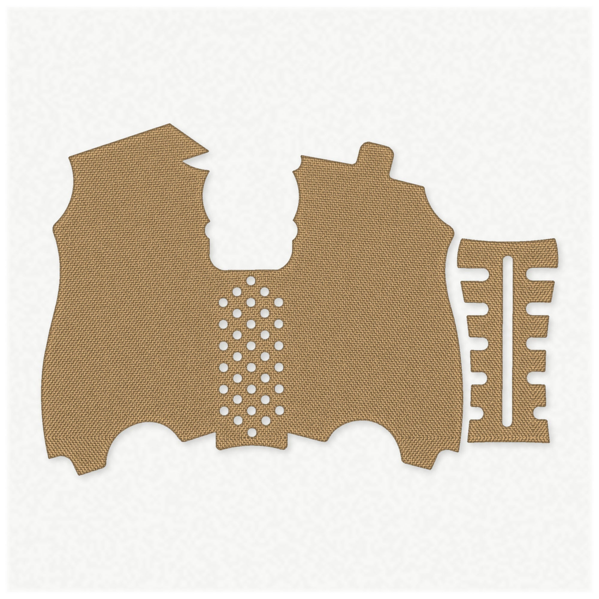HK USP Compact (45 ACP) grip wrap kit outline, Coyote
