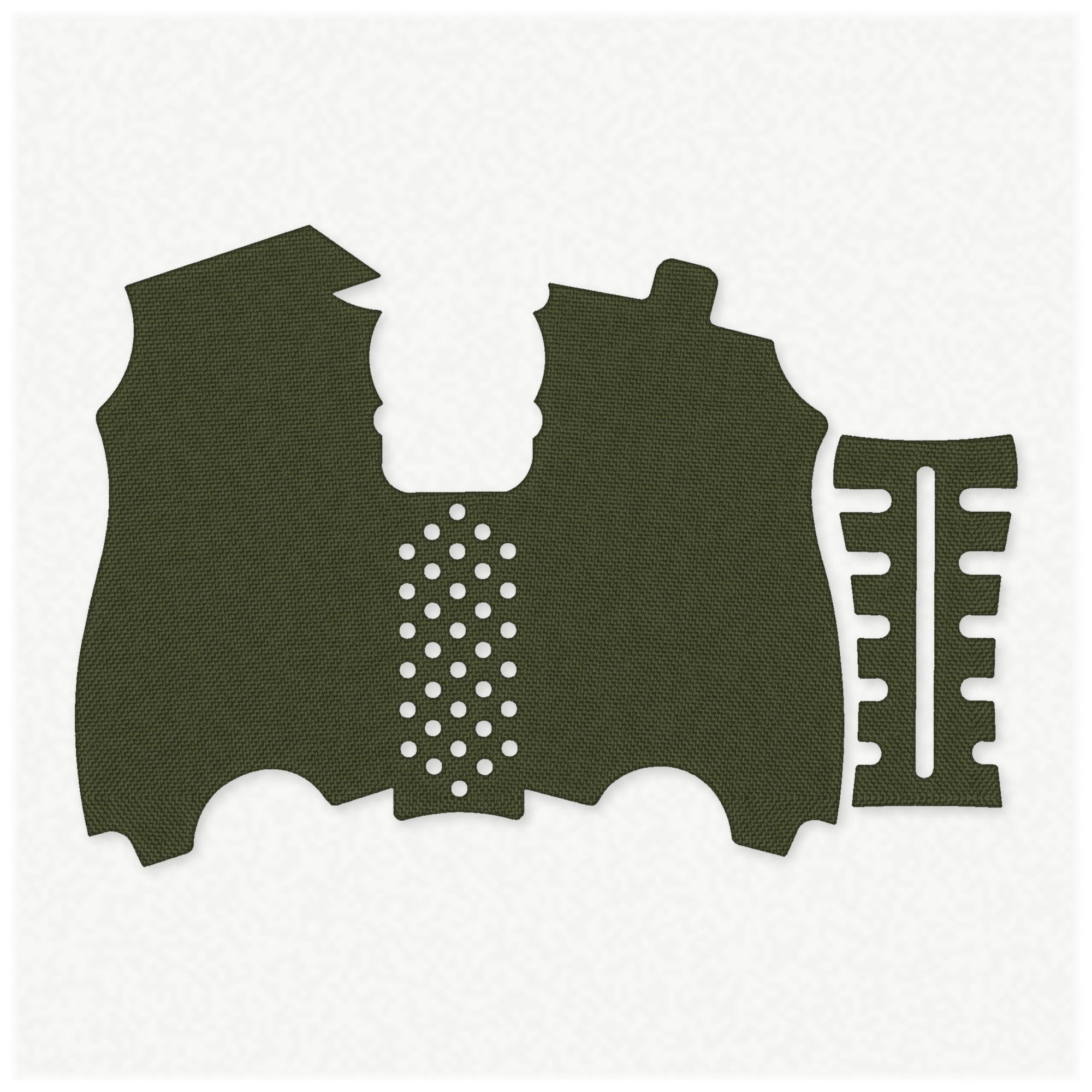 HK USP Compact (45 ACP) grip wrap kit outline, OD Green