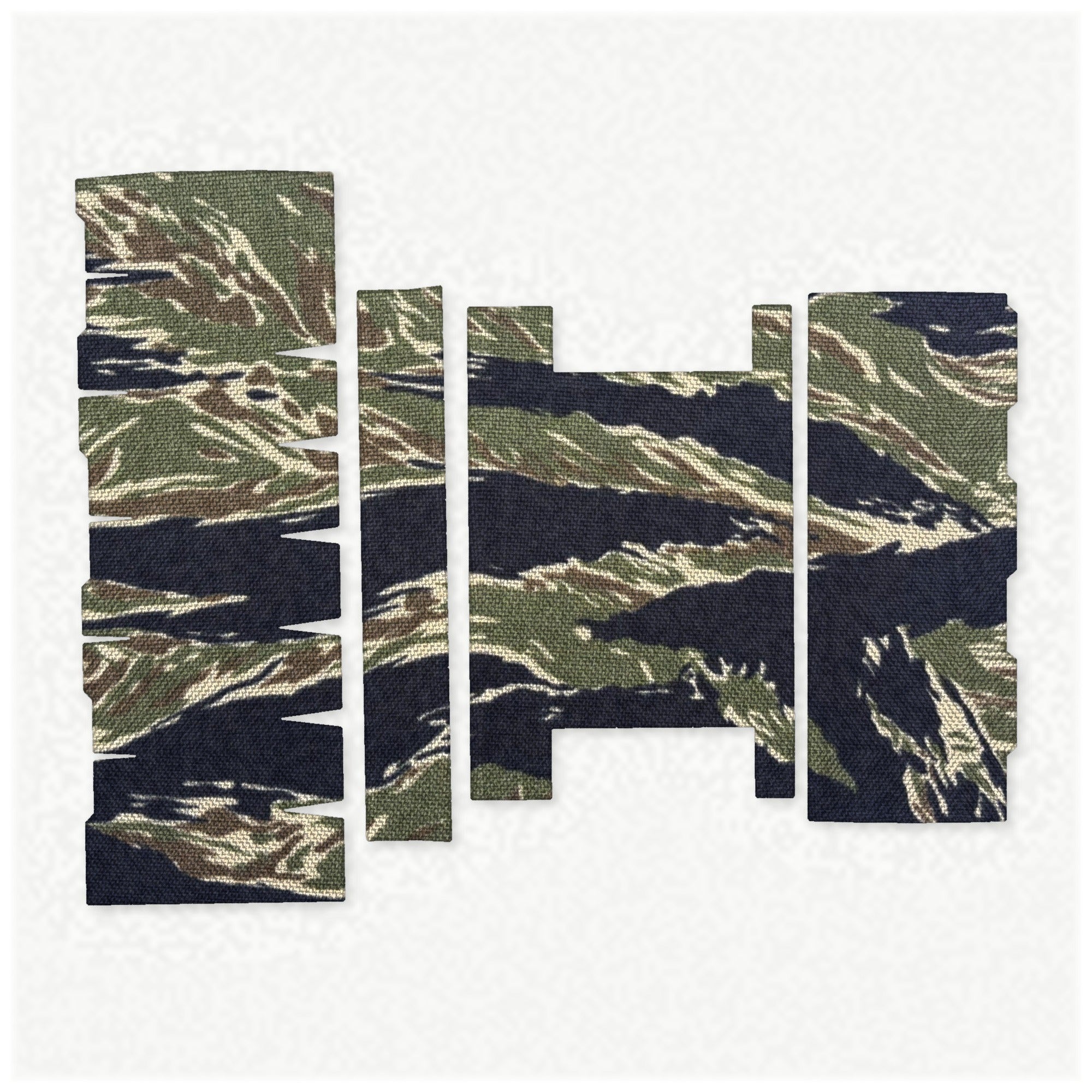 Streamlight ProTac Rail-Mounted HL-X light wrap kit outline, Tiger Stripe (Green/Black)