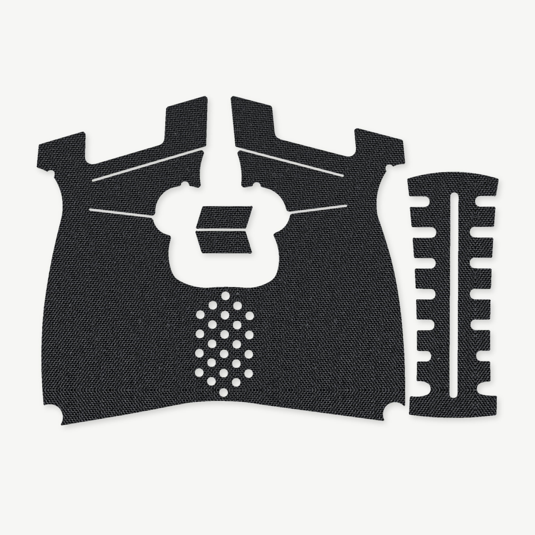 Grip Kit for Kimber R7 Mako (Carbon Compact) - die-cut Cordura 1000D kit pieces in Black - Combat Textiles