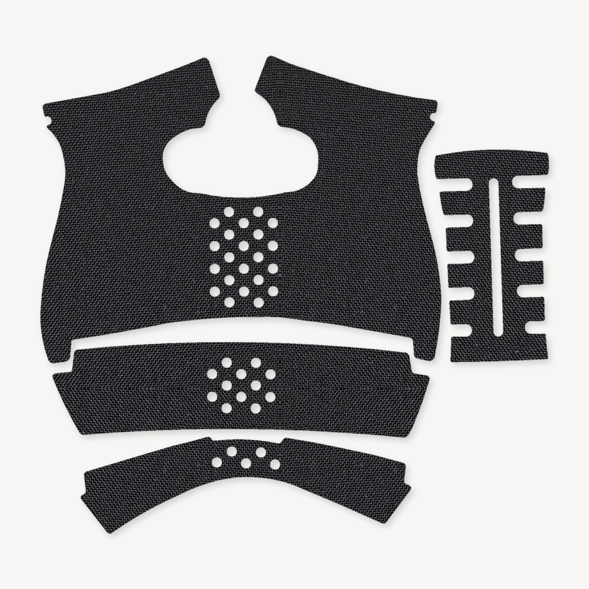 Grip Kit for Kimber R7 Mako - die-cut Cordura 1000D kit pieces in Black - Combat Textiles
