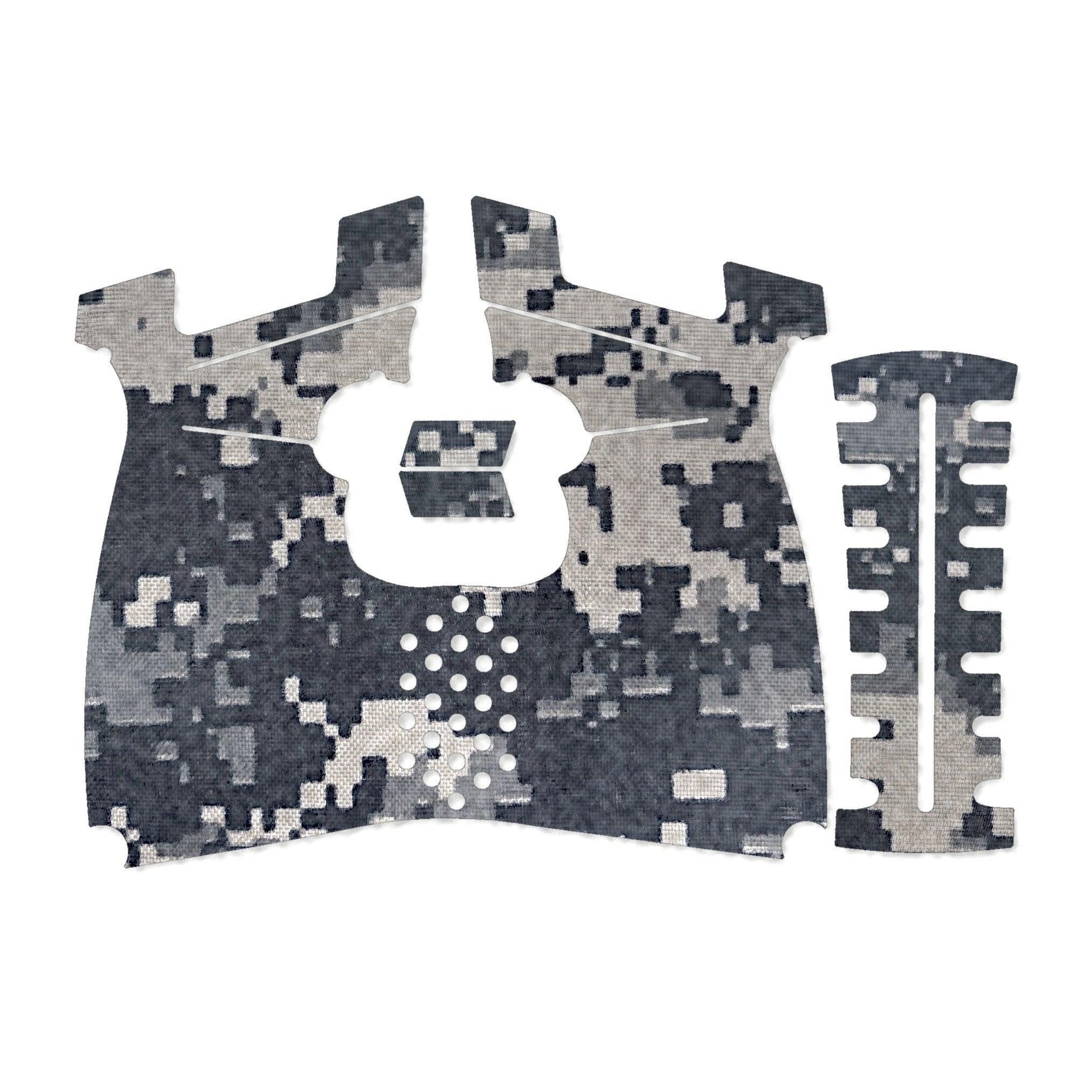 Kimber R7 Mako (Carbon Compact) grip wrap kit outline, ACU