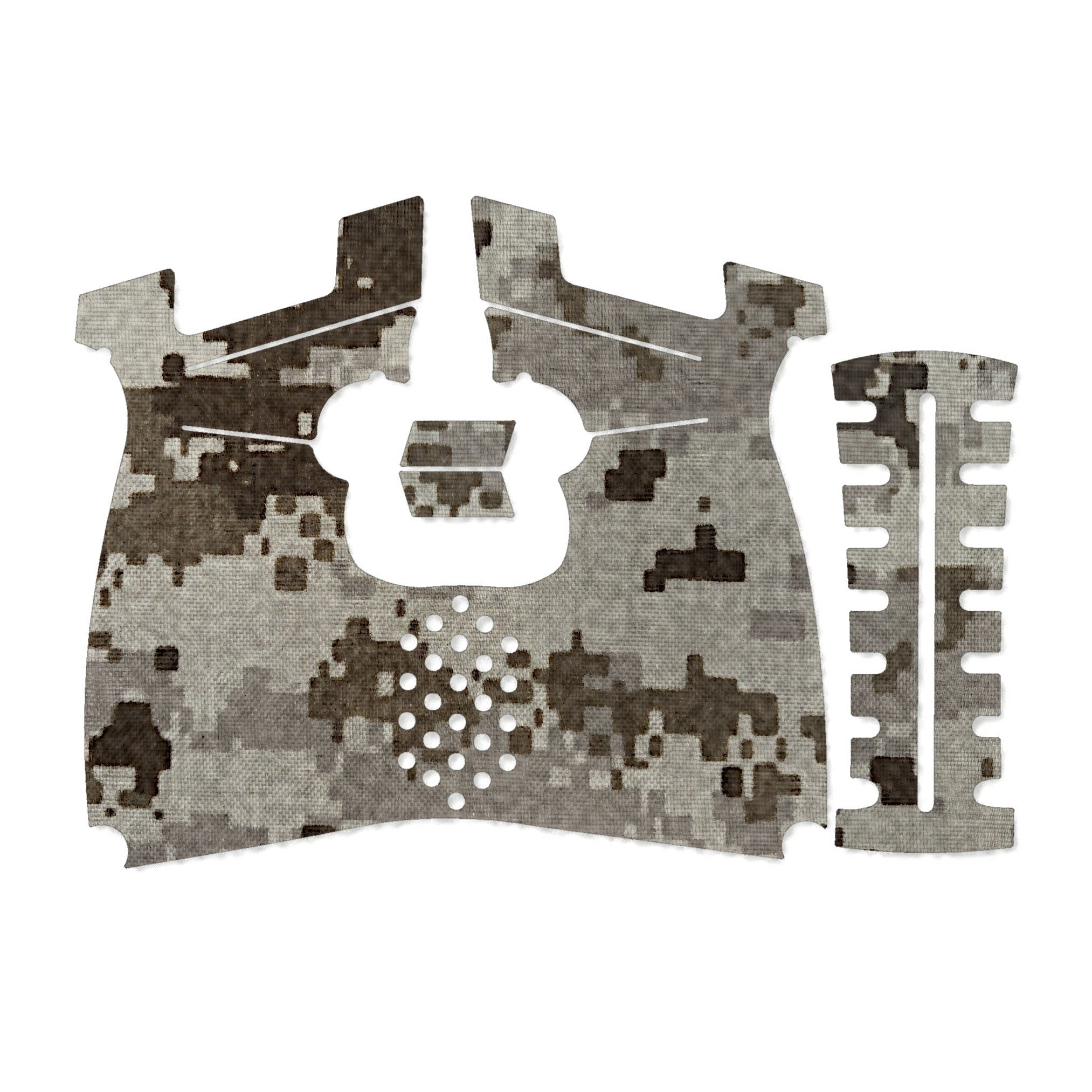 Kimber R7 Mako (Carbon Compact) grip wrap kit outline, ACU (Desert)